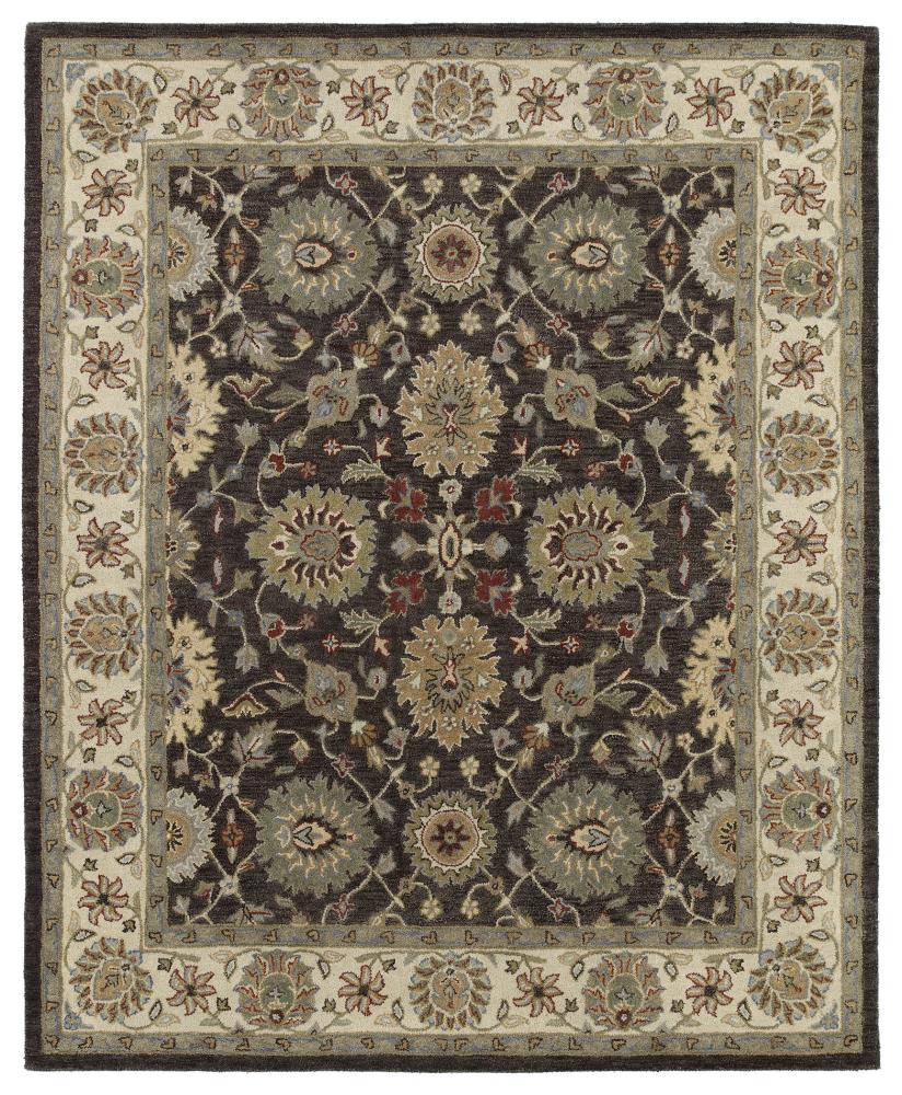 Kaleen Solomon 5 x 8 Wool Brown Indoor Floral/Botanical Oriental Area ...