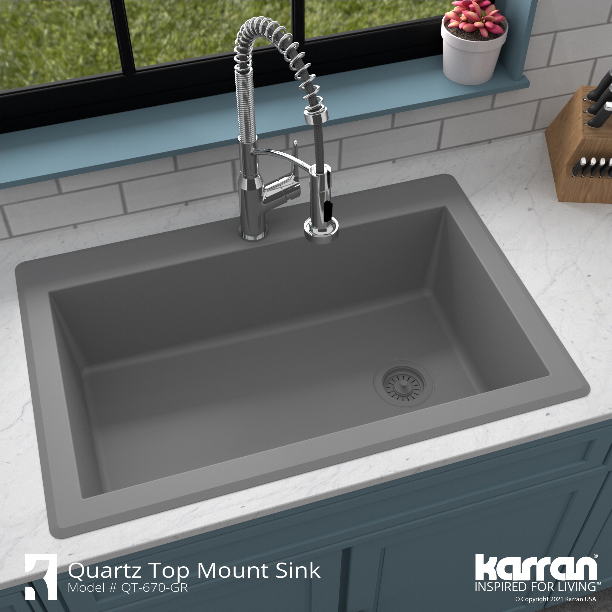 Karran QT-670-GR Kitchen-Sinks - View #6
