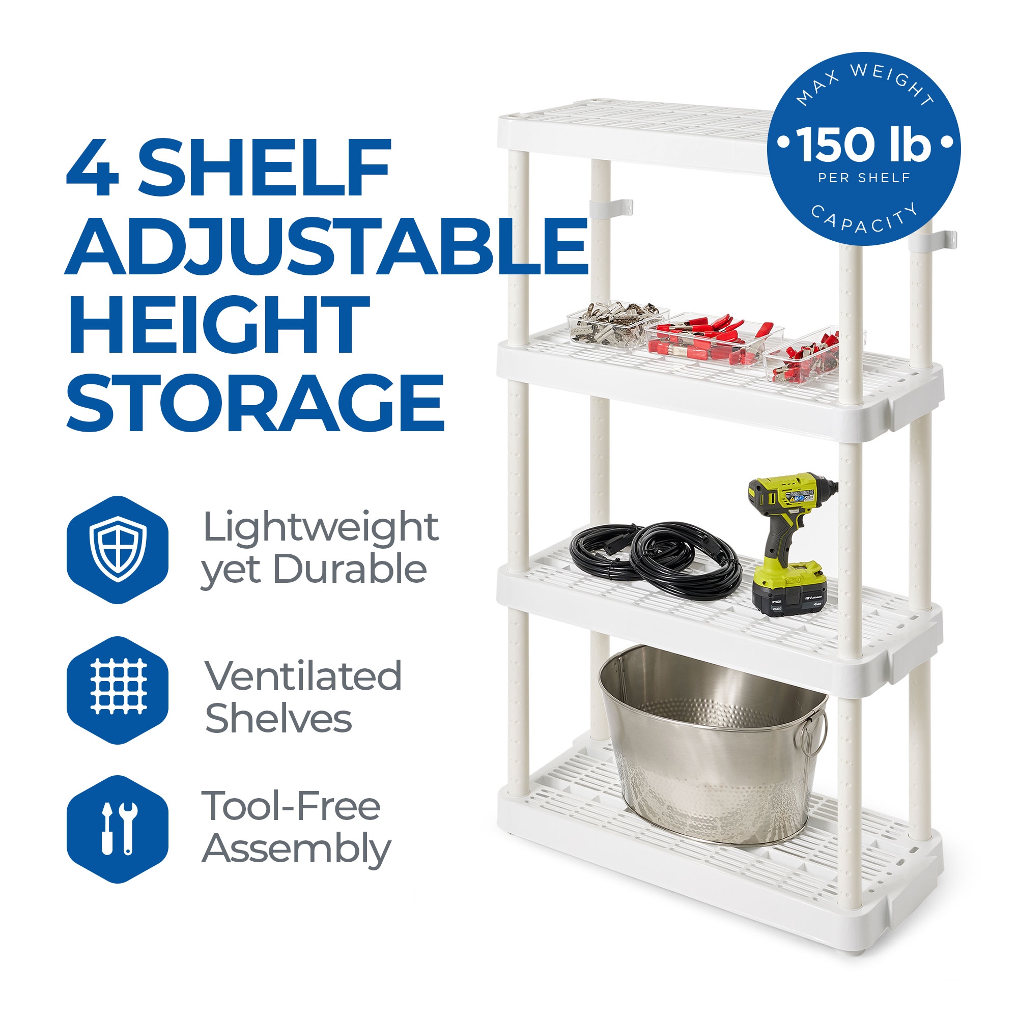 Gracious Living 137078 Free-Standing-Shelving - View #3
