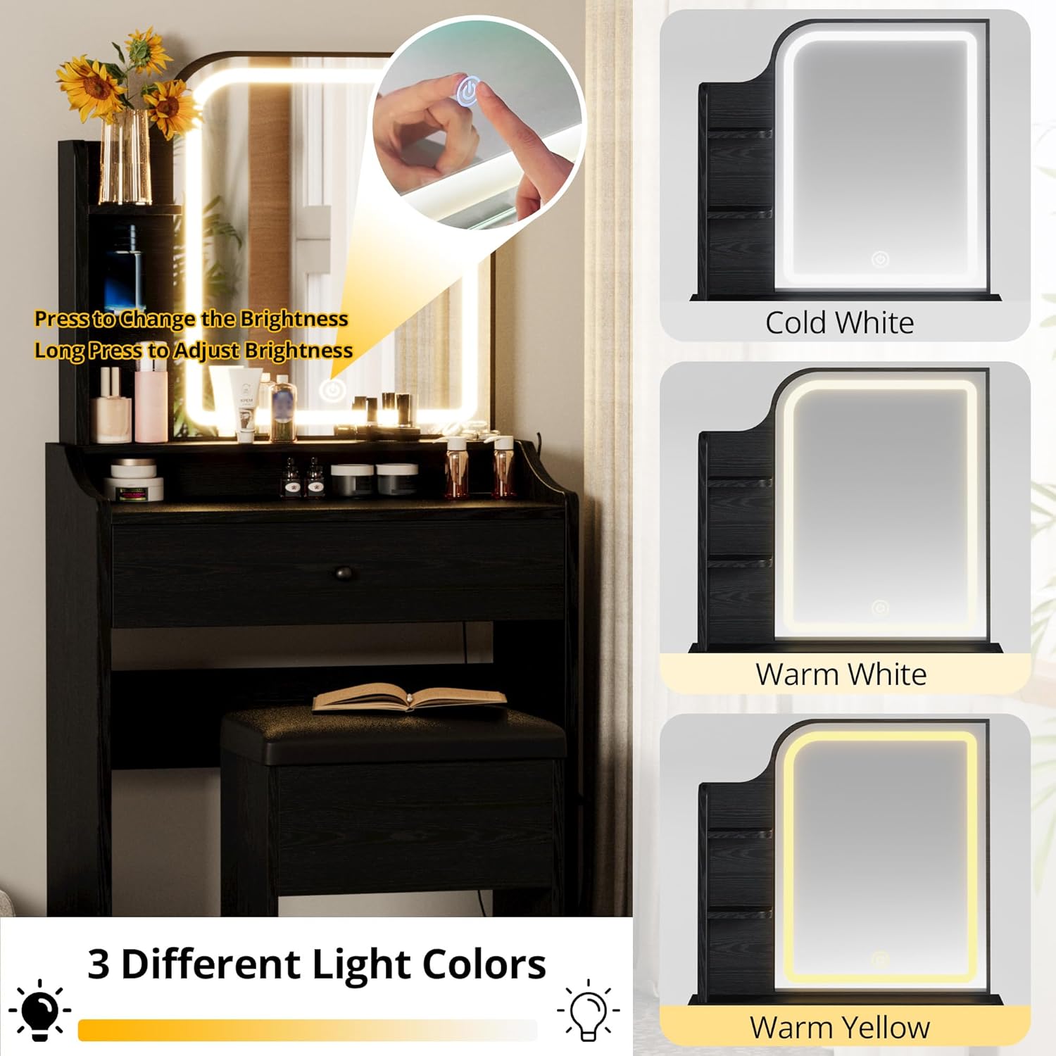Likimio 9NJKZQZ5CSI4UUWX Bedroom-Vanities - View #3