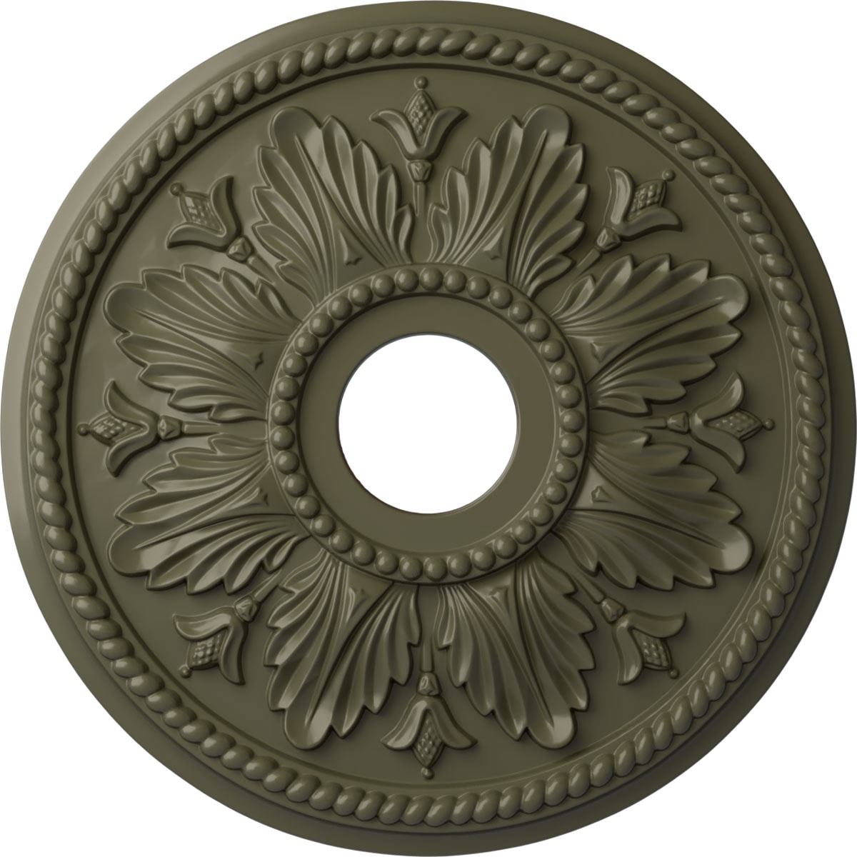 Ekena Millwork CM18ED1PTF Edinburgh 18.125-in W x 18.125-in L Painted Turtle Polyurethane Whole Ceiling Medallion