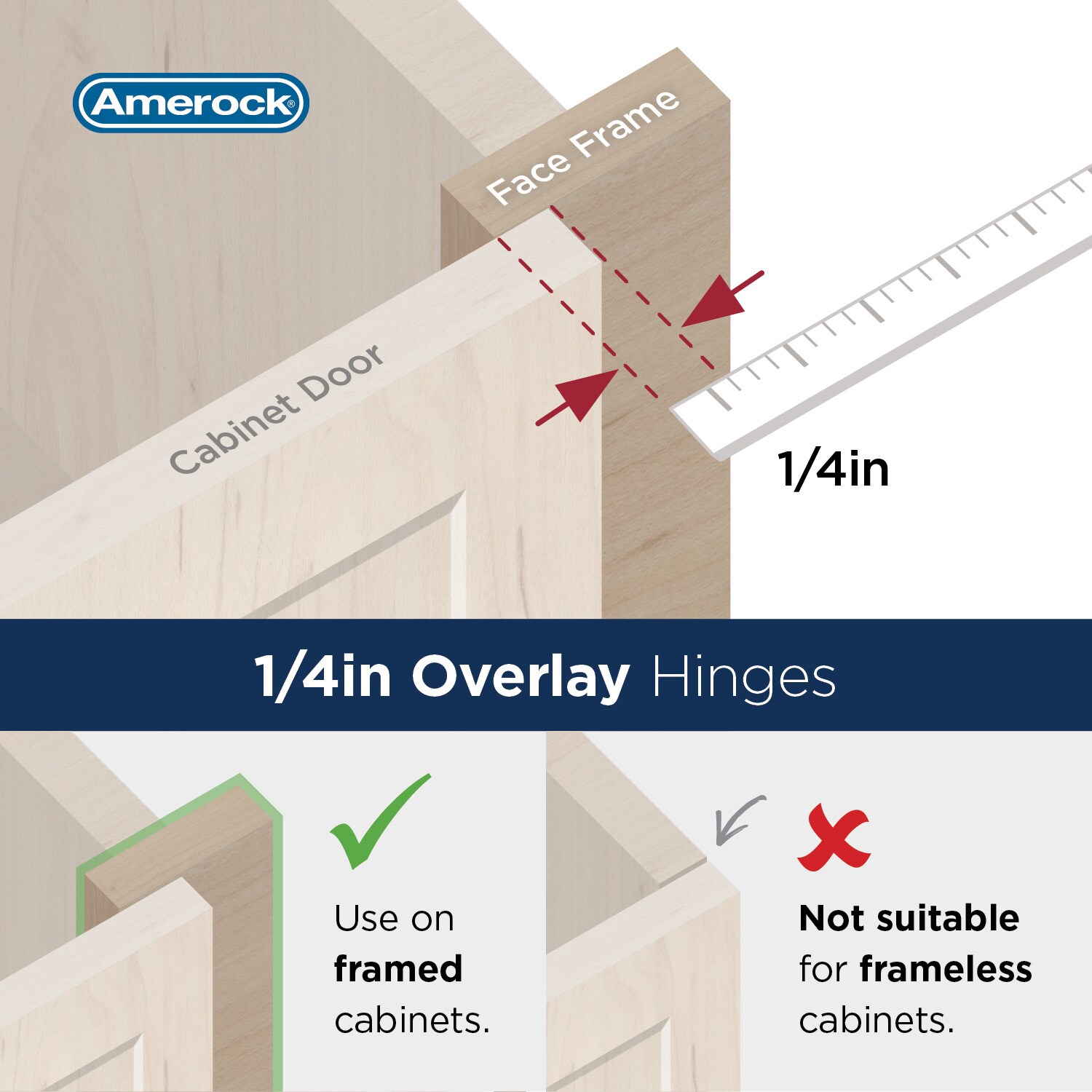 (2-Pack) Traditional Butterfly H Inset Hinge for Framed Cabinet, Black