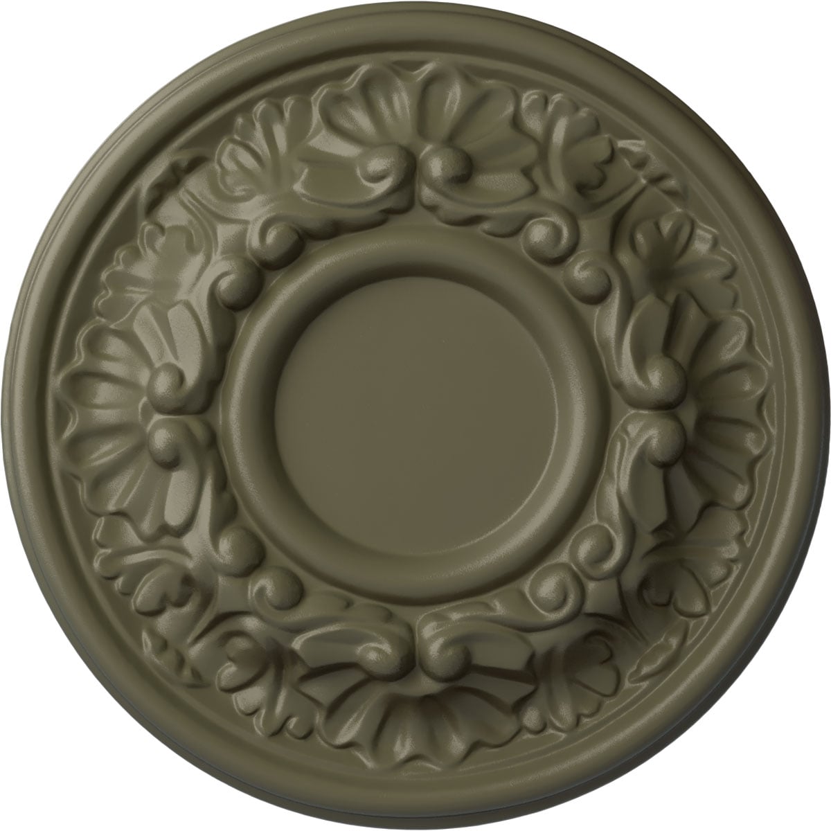 Ekena Millwork CM07ODSSF Odessa 7.5-in W x 7.5-in L Painted Spartan Stone Polyurethane Whole Ceiling Medallion