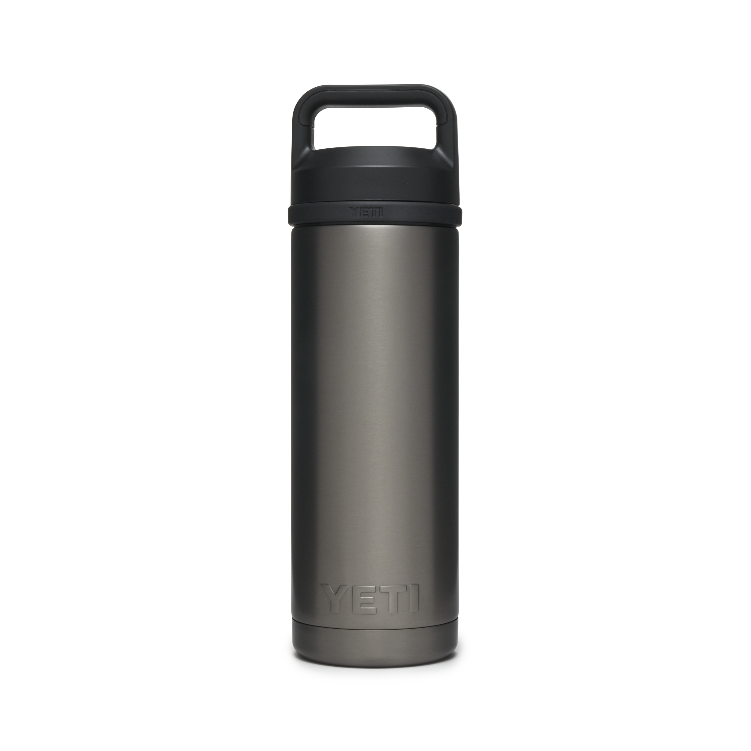 Yeti Rambler Water Bottle 18 oz Screw Twist On Carry Handle Stainless Steel  Look