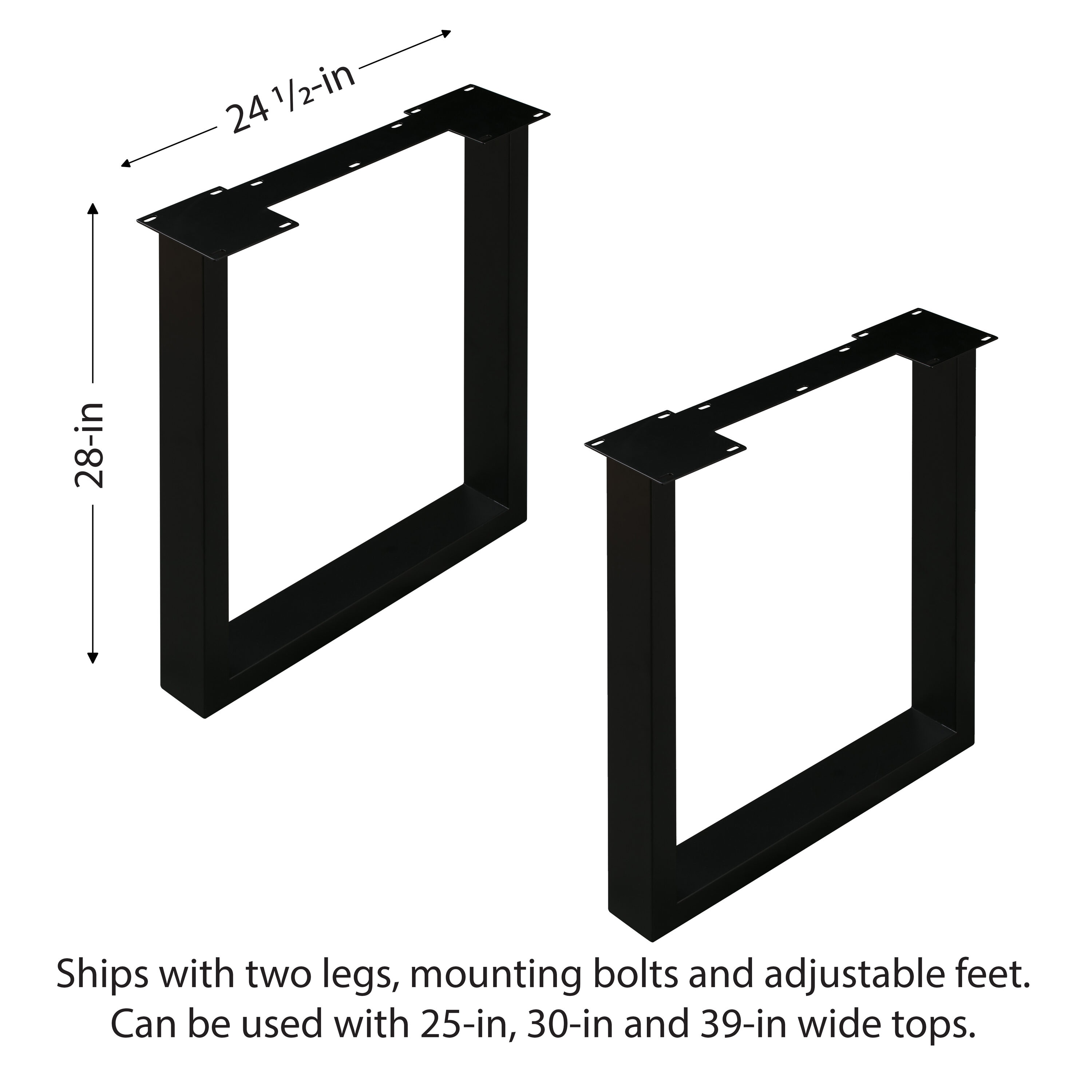 Sparrow Peak LEGUSTBK62014-710MM Wood-Table-Legs - View #3