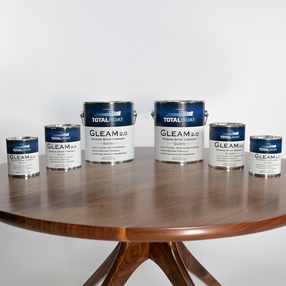 TotalBoat Gleam Marine Spar Varnish Gloss and Satin Polyurethane Finish for Wood Boats and Outdoor Furniture (Clear Gloss Gallon)