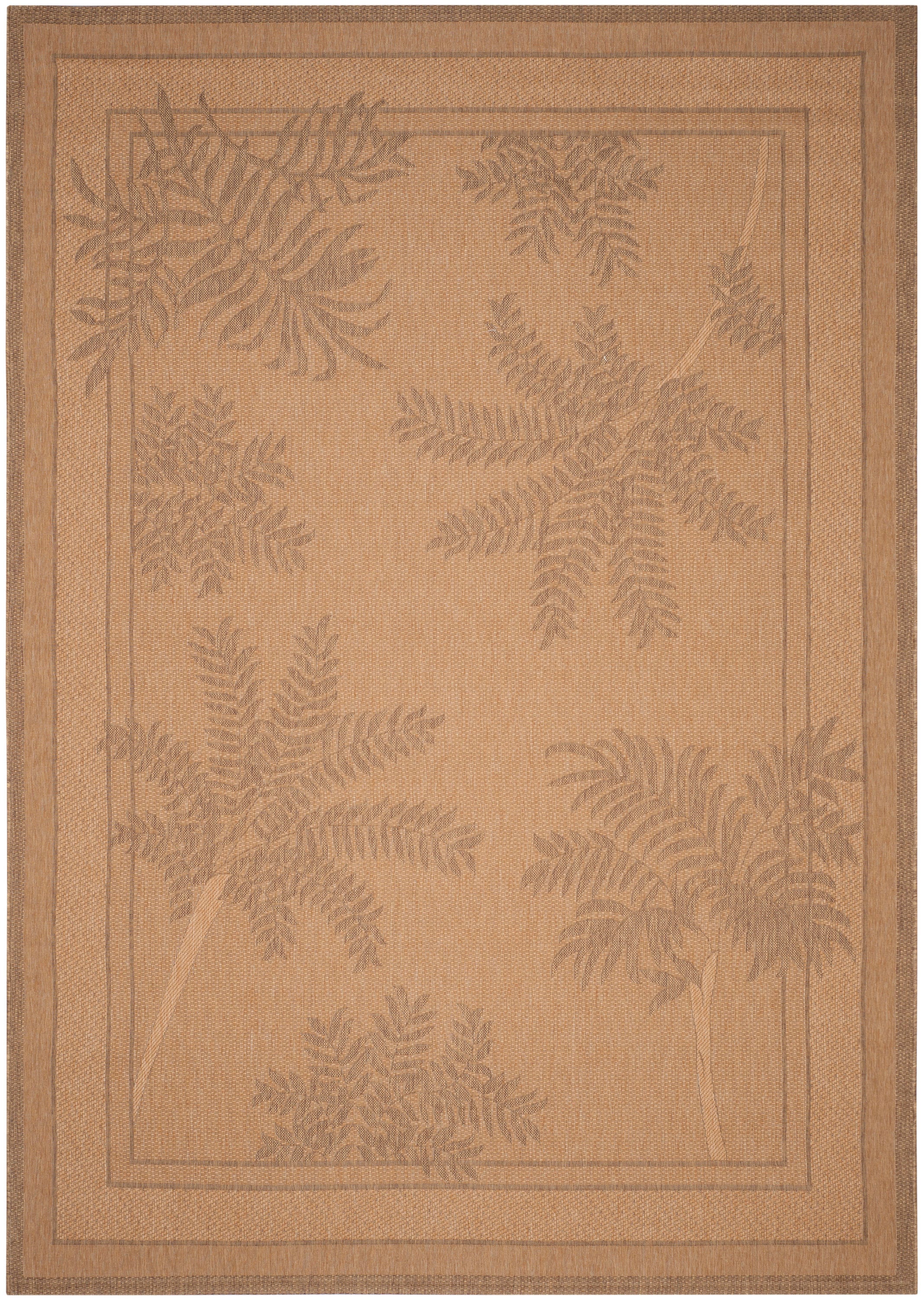 Natural Gold 9' x 12' Synthetic Flat Woven Reversible Rug