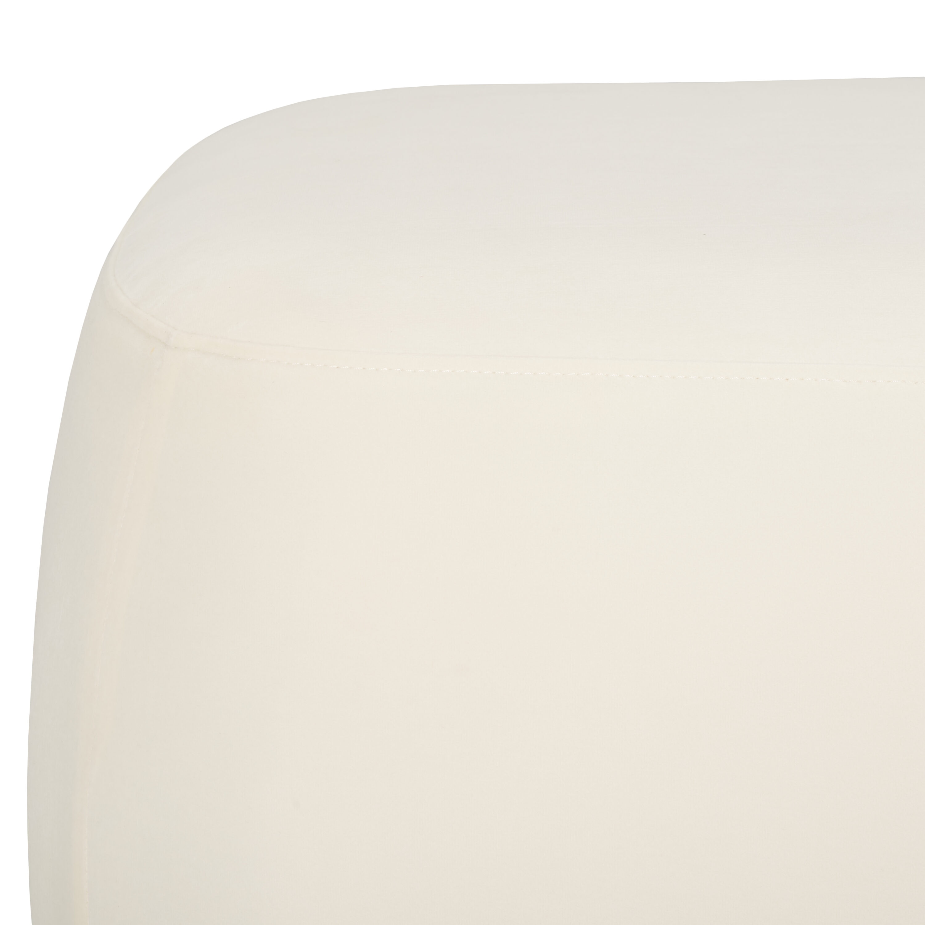 Whitley Cream Velvet Rectangular Ottoman 50"