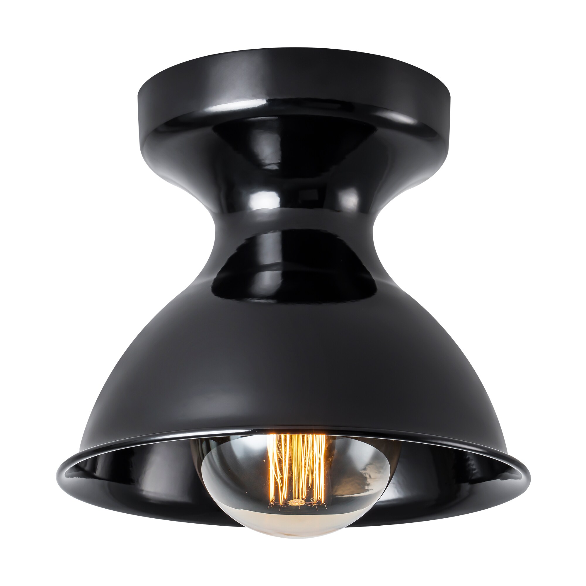 Y'INSP 1047072 Lexi 1 -Light 8.46-in Polished Green Semi Flush Mount Light