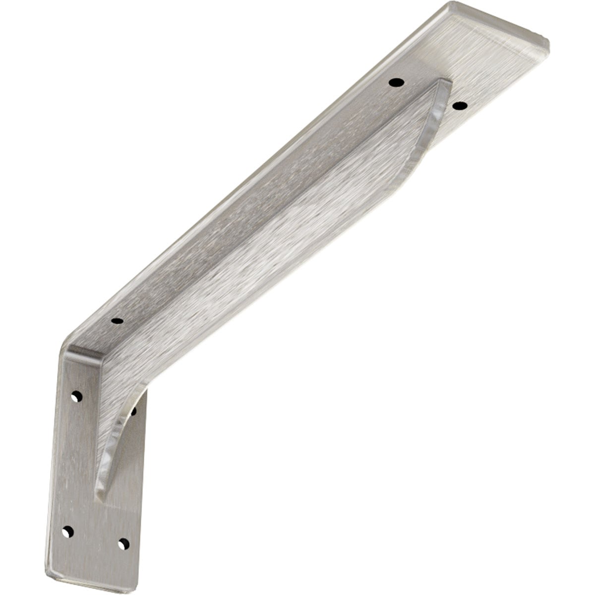 Ekena Millwork BKTM02X14X05EBSS Embrey 14-in x 2-in x 5.25-in Stainless steel Steel Countertop support bracket