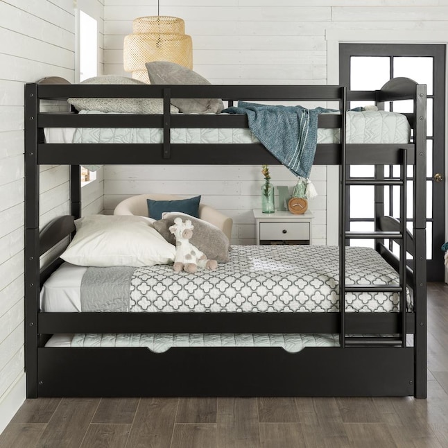 Twin Bunk Bed In The Beds, Walker Edison Grey Twin Trundle Bed