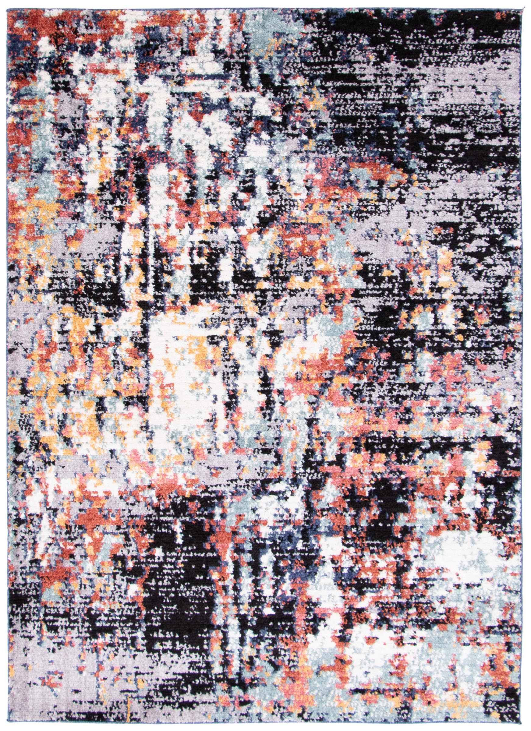 ECARPETGALLERY 358411 8 x 10 (ft) Polyester Gray Rectangular Indoor Abstract Area rug