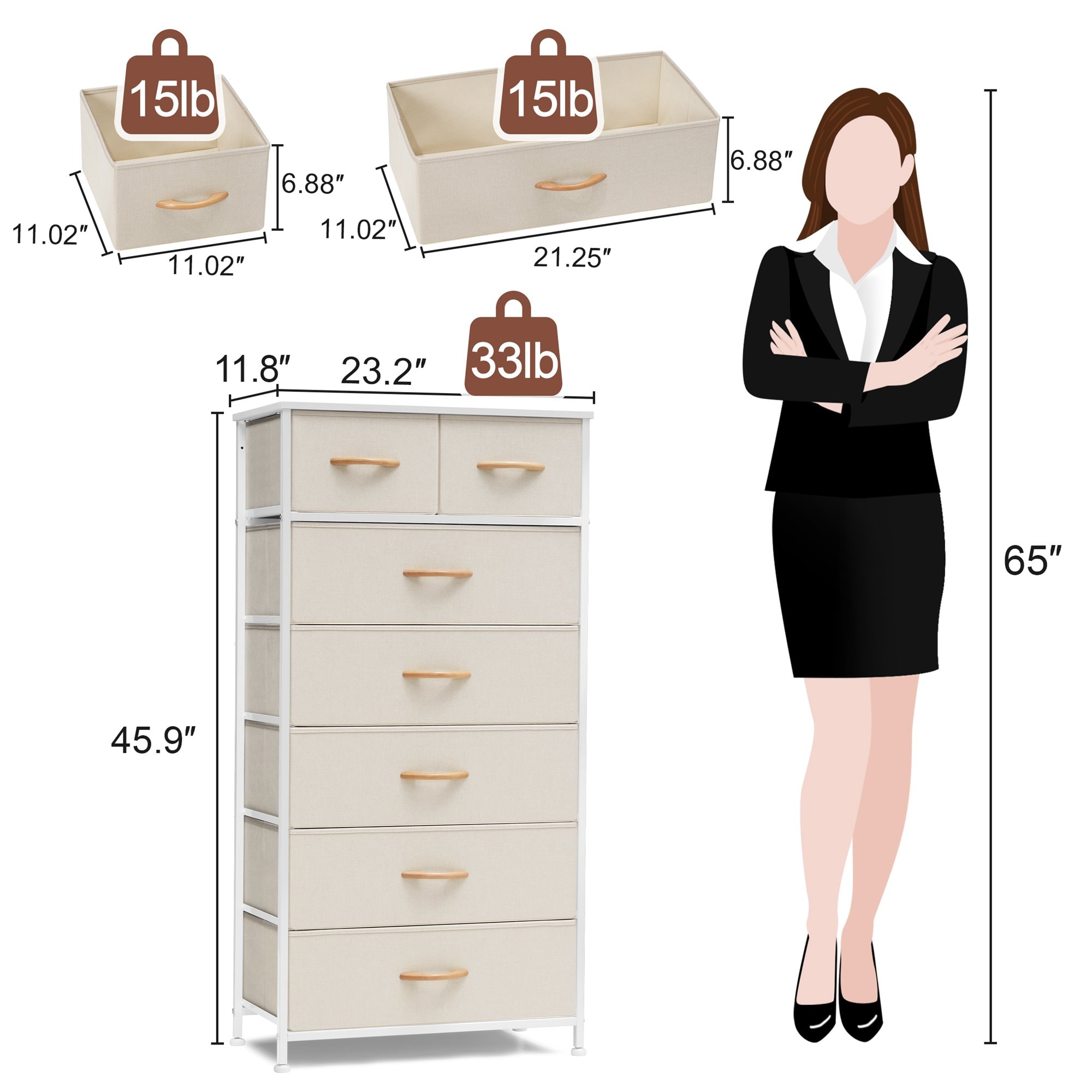 CloudFly CL-HD024BEI dressers - View #7