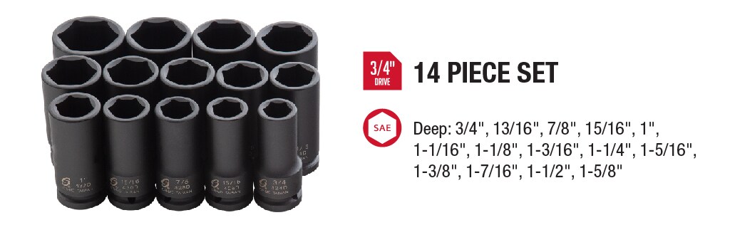 SUNEX TOOLS 4638 Impact-Socket-Sets - View #7