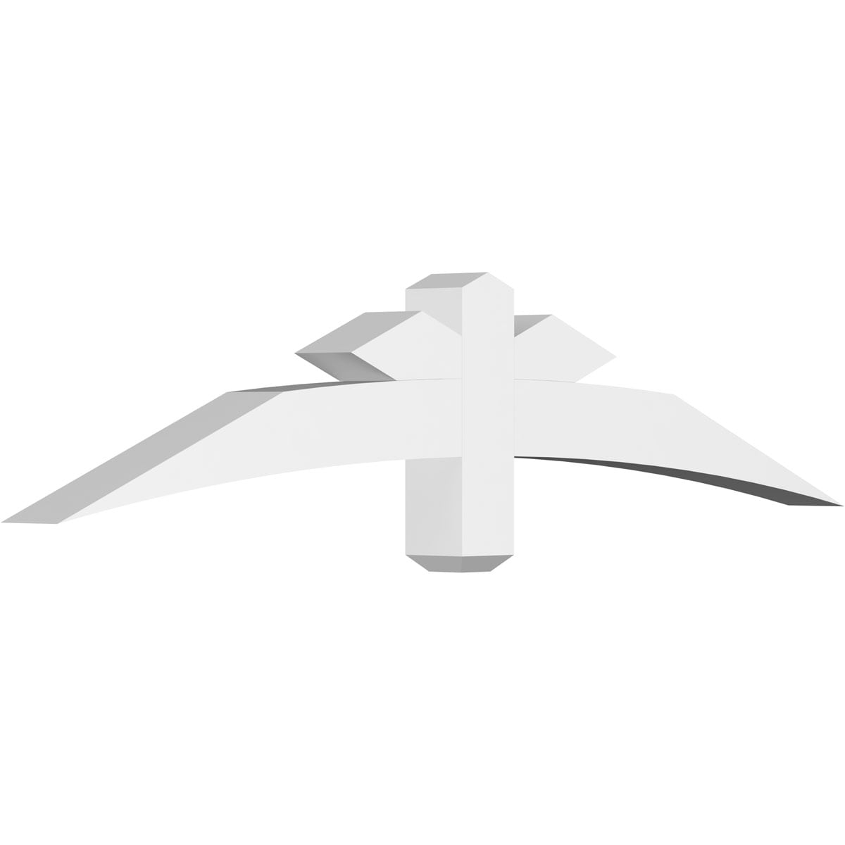 Ekena Millwork GBP060X13X0404ALB00 Alberta White PVC Gable bracket