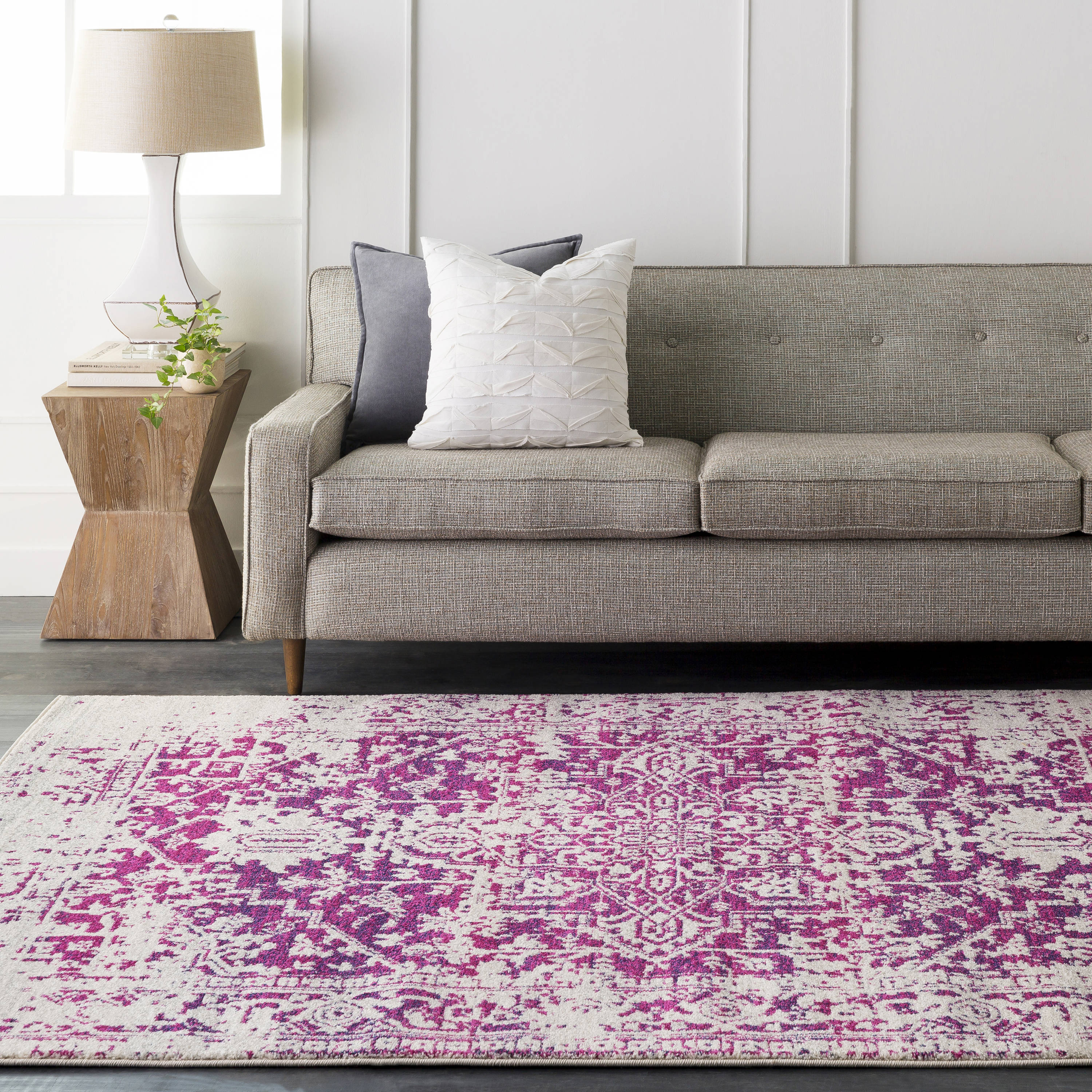 Surya HAP1020-31157 Harput 4 X 6 Garnet Indoor Medallion Area Rug