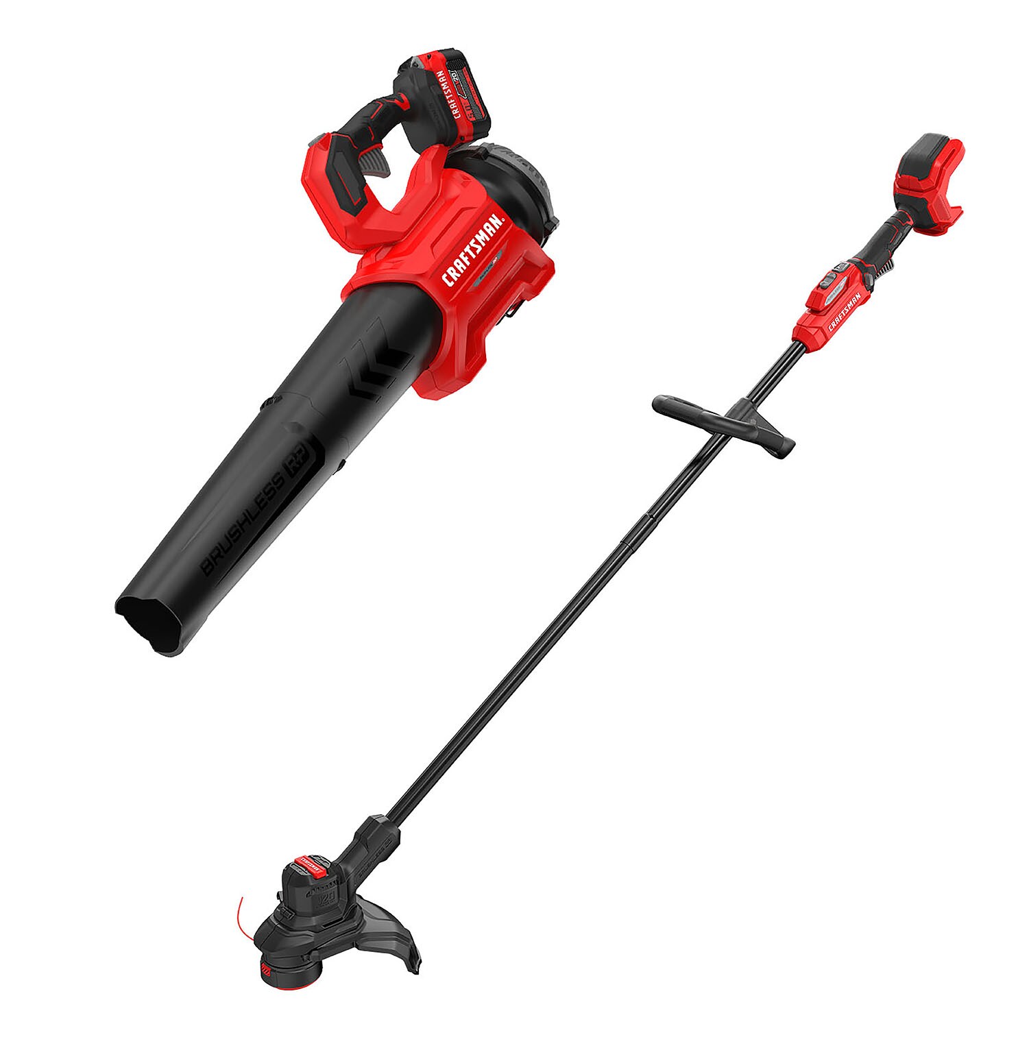 CRAFTSMAN Brushless RP 20-volt Max Cordless Battery String Trimmer and Leaf Blower Combo Kit 5 Ah (Battery & Charger Included)