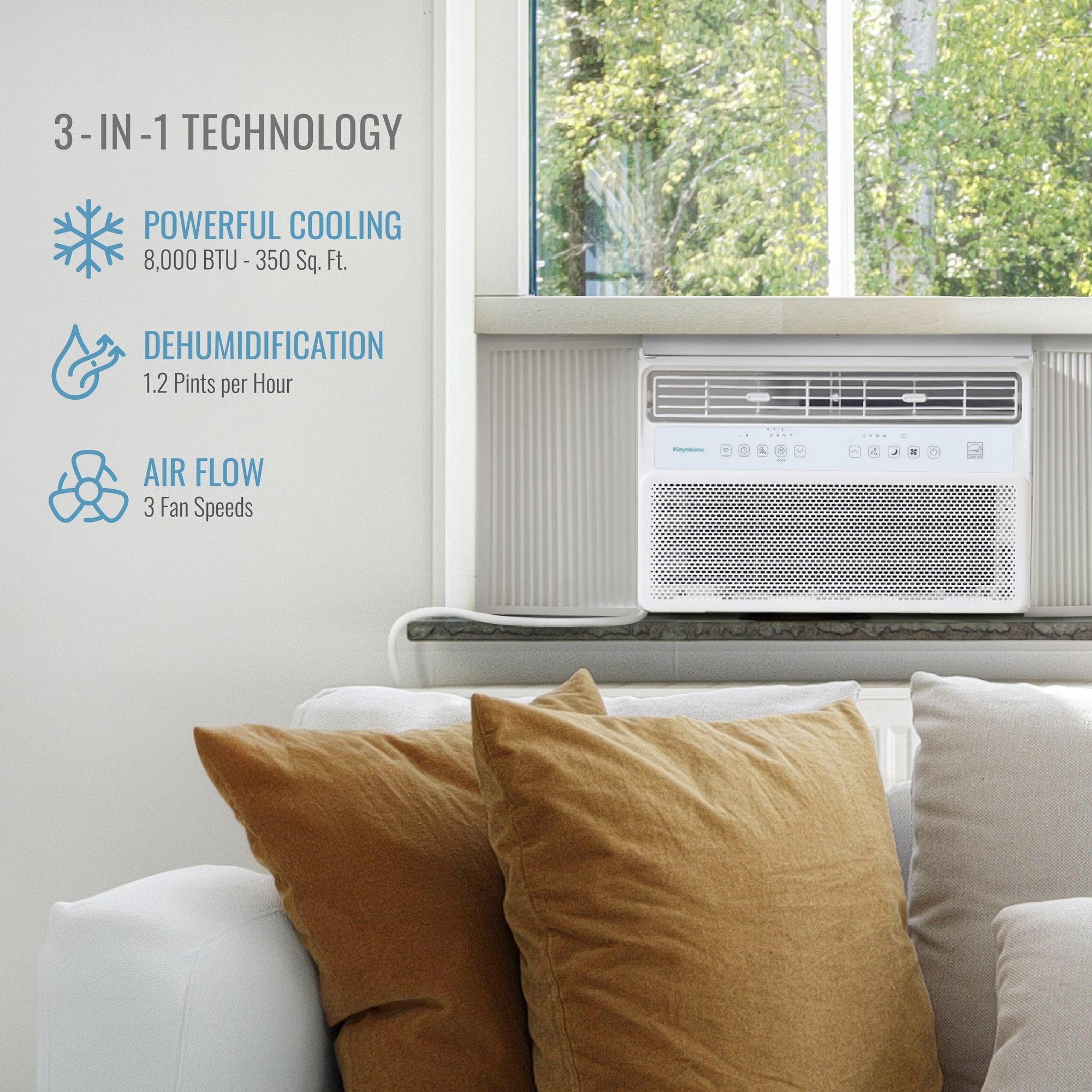 Keystone KSTAW081WA Window-Air-Conditioners - View #5
