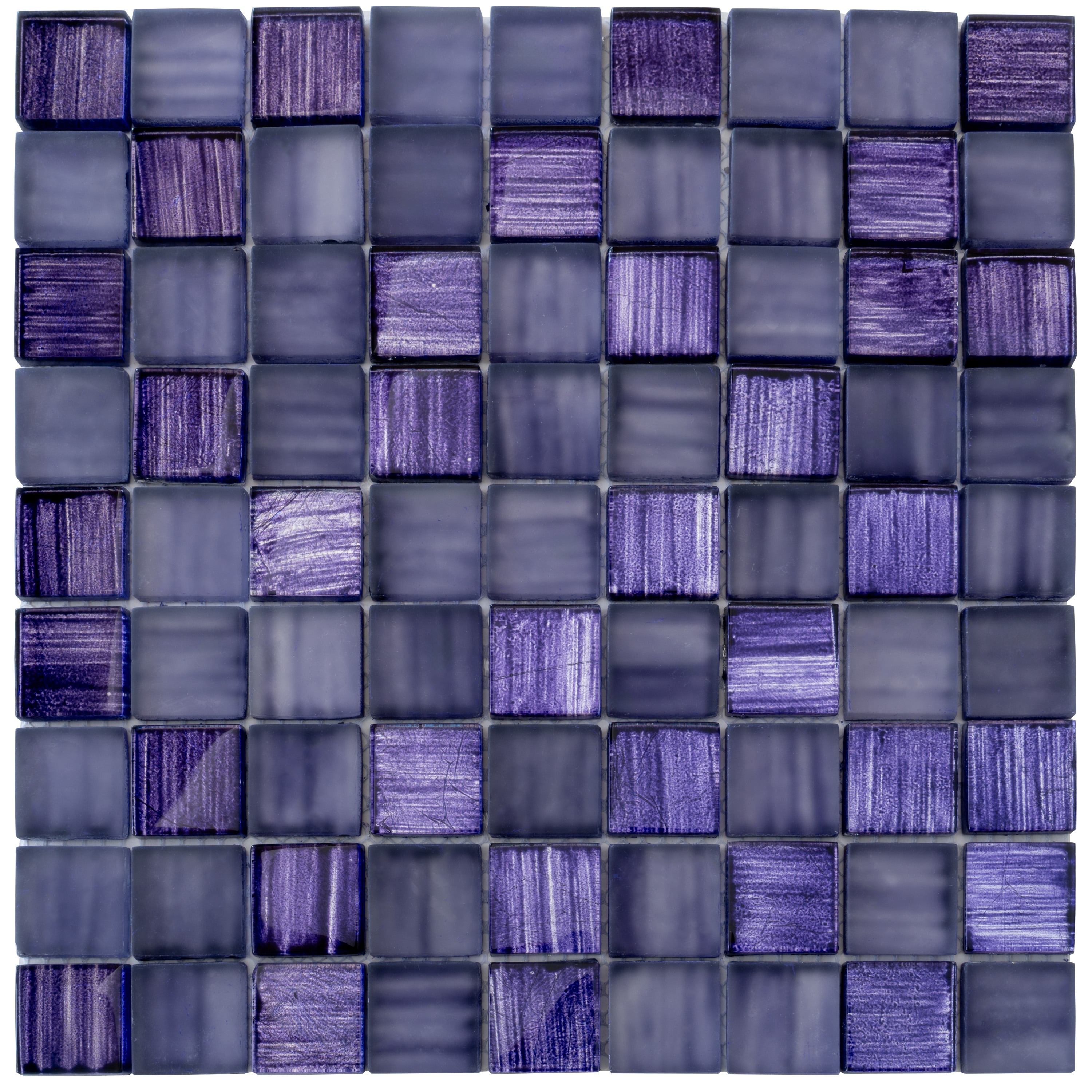 Apollo Tile APLJP88303A Nirvana Purple 12-in x 12-in Polished Glass Patterned Mosaic Floor and Wall Tile ( 4.43-sq ft Carton )