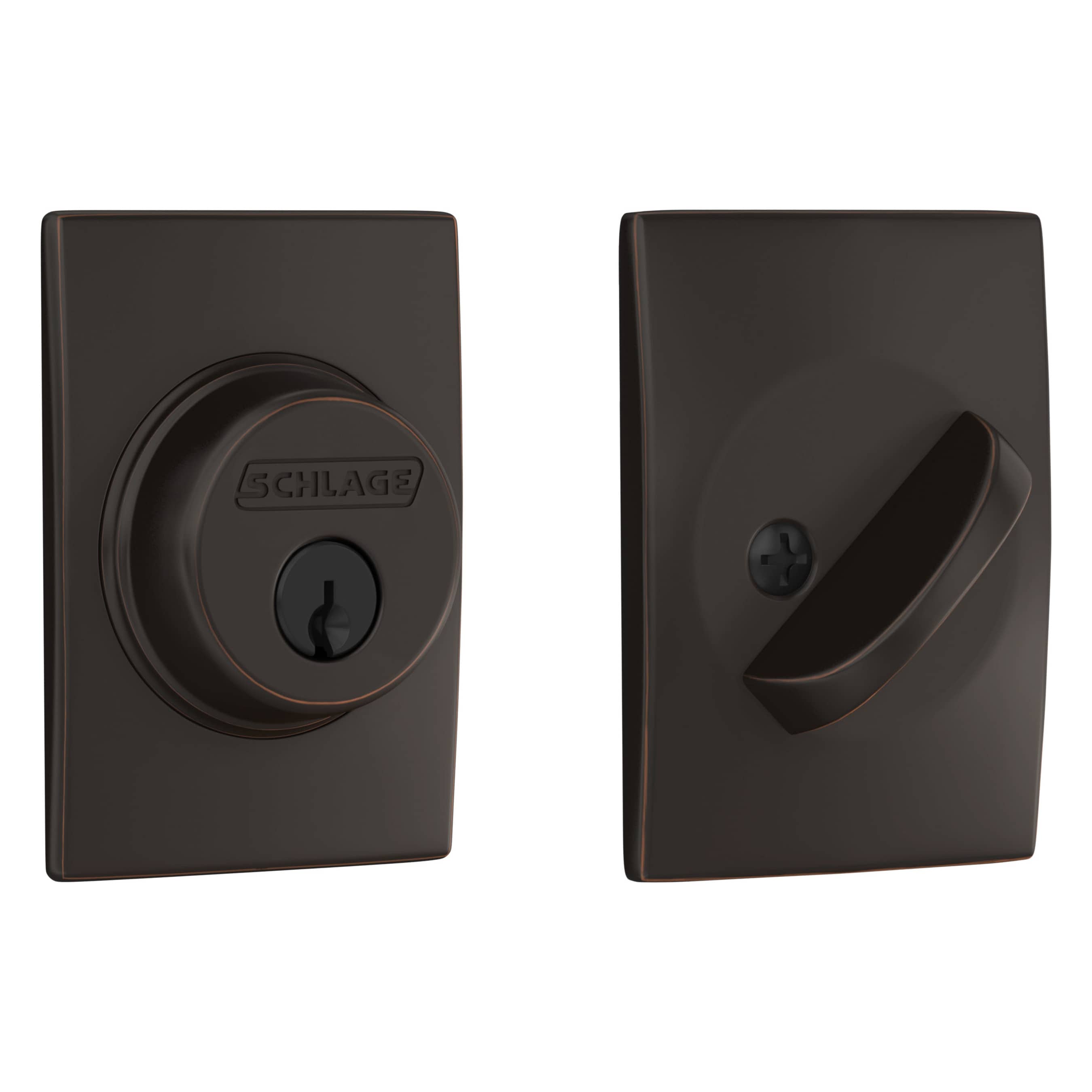 Schlage B60 CEN 716 B60 Century Century Aged Bronze Single Cylinder Deadbolt