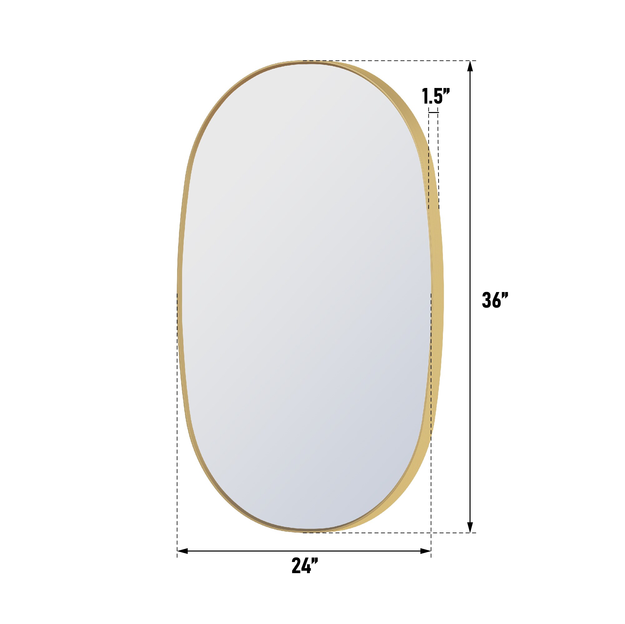 WELLFOR F3MR2436BG Framed-Bath-Mirrors - View #6