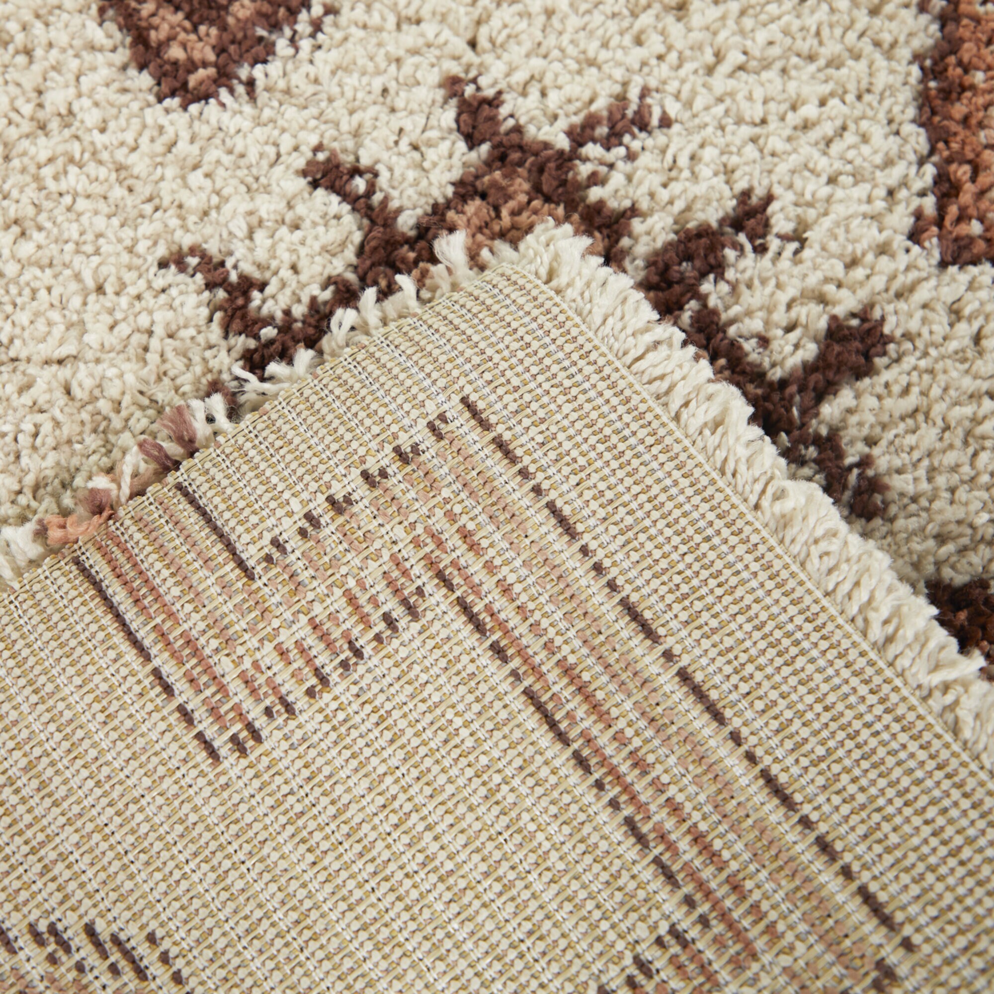 Burnt Orange Rectangular Shag Rug for Kids, 5'3" x 7'