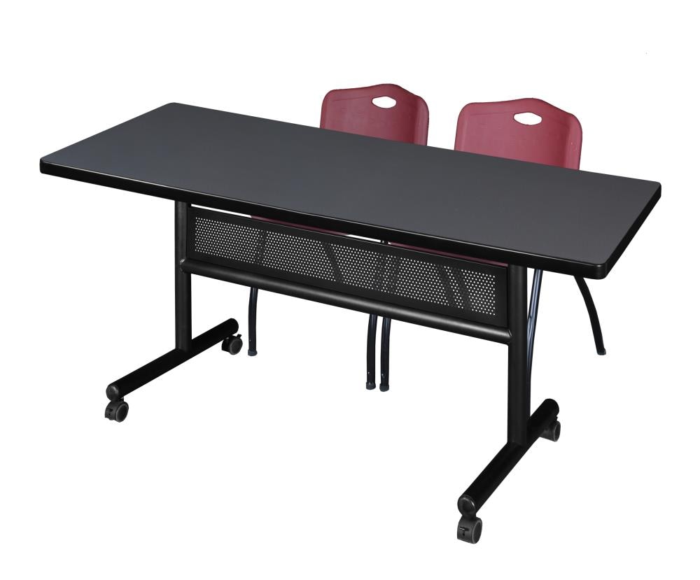 Regency MKFTM7230GY47BY Training Gray 4-Person Training Table (72-in W x 29-in H)