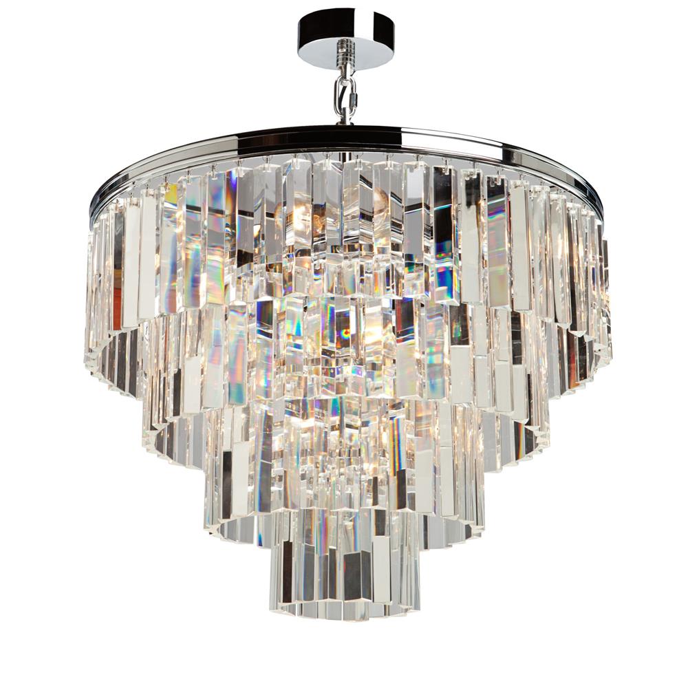 ARTCRAFT AC10410CH El Dorado 9-Light Polished Chrome Transitional Dry rated Chandelier