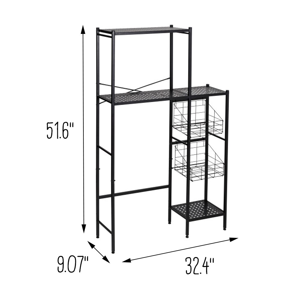 Honey-Can-Do 6-Tier Bathroom Storage Shelving Unit White