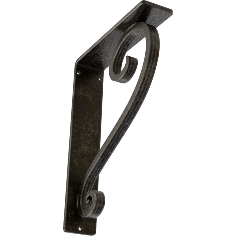 Ekena Millwork BKTM02X07X10TEDAWS Edwards 7.5-in x 2-in x 10-in Gray Wrought iron Mounting bracket