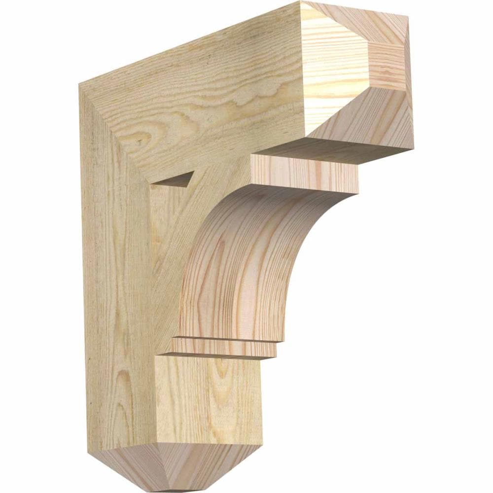 Ekena Millwork BKT06X20X20IMP04RDF Imperial craftsman rough sawn 6-in x 20-in x 20-in Douglas fir Brown Wood Standard bracket