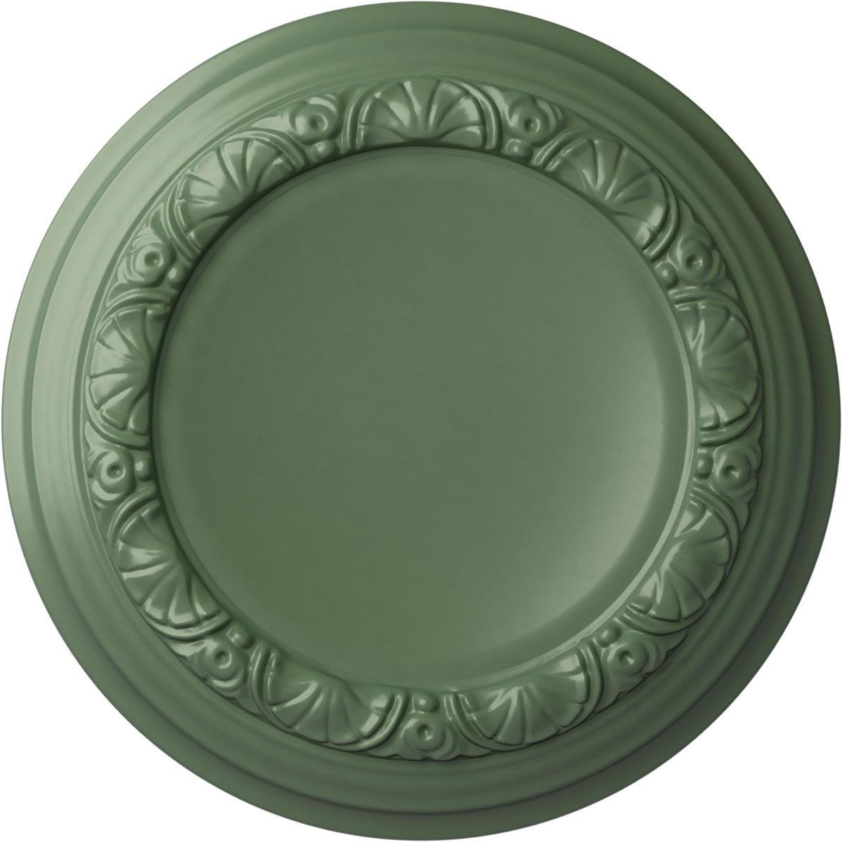 Ekena Millwork CM12CAAGF Carlsbad 12.5-in W x 12.5-in L Painted Athenian Green Polyurethane Whole Ceiling Medallion