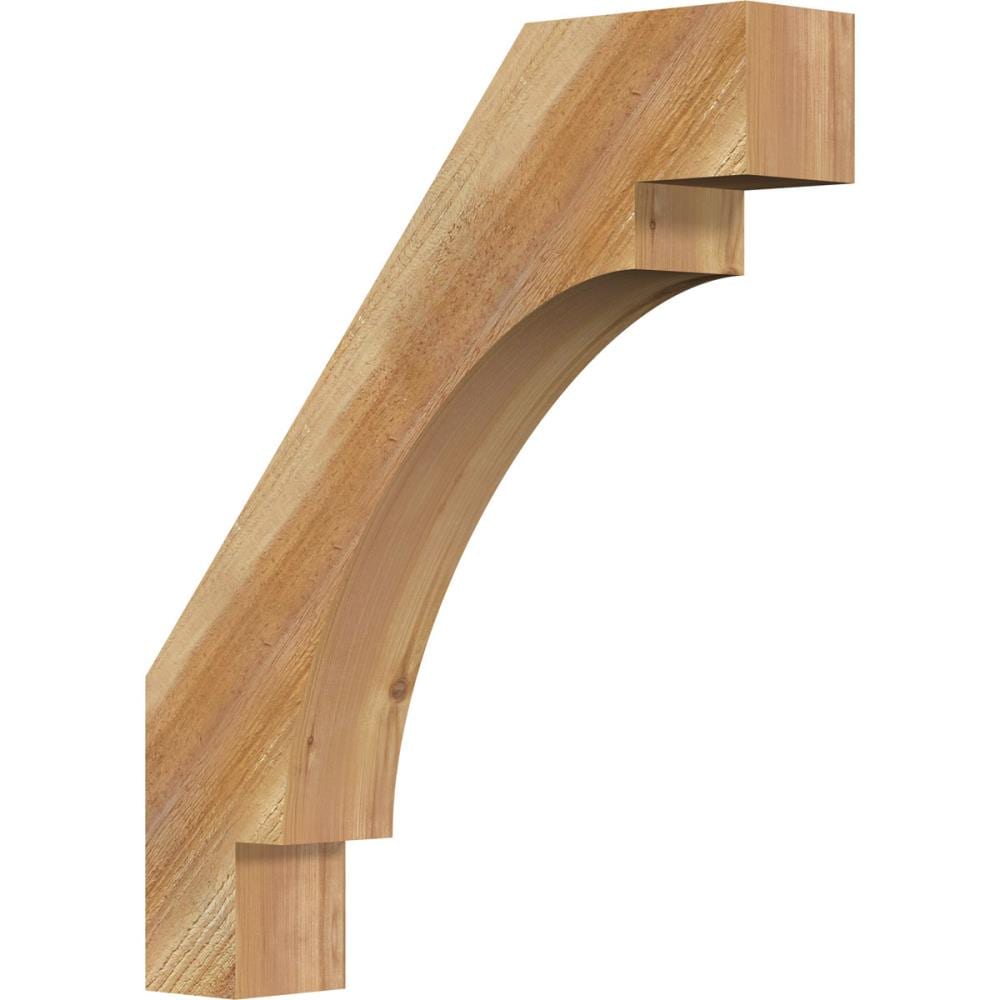 Ekena Millwork BRC04X20X24MRC00RWR 4-in x 20-in x 24-in Western Red Cedar Unfinished Wood Merced Rough Sawn Knee Brace