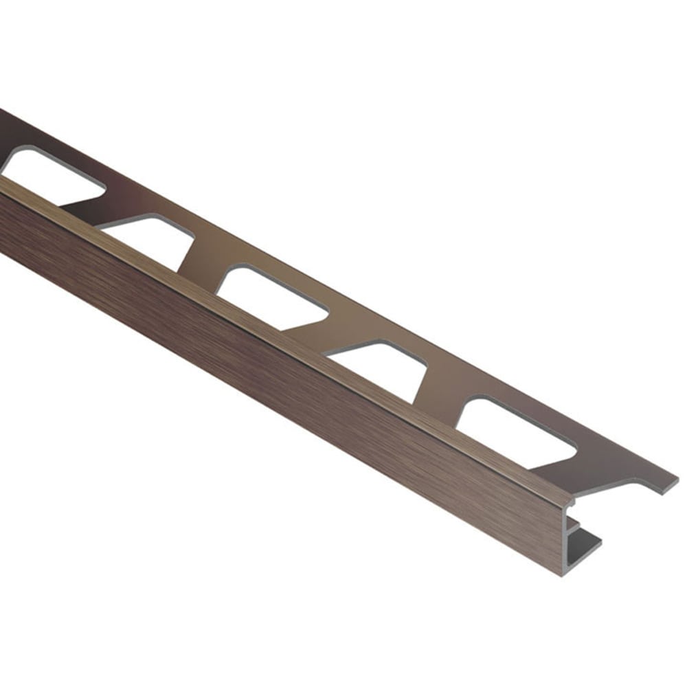 Schluter Systems A60ABGB Schiene 0.25-in W x 98.5-in L Brushed Antique Bronze Anodized Aluminum Aluminum L-angle Tile Edge Trim