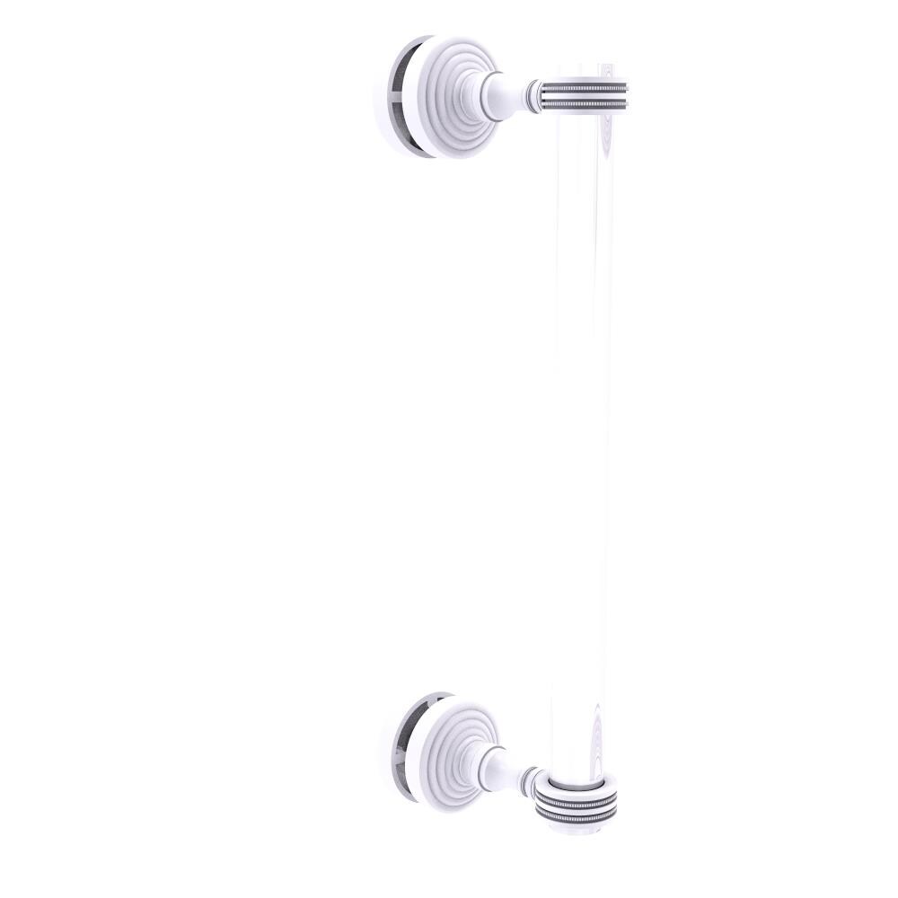 Allied Brass PG-407D-12SM-WHM White 12-Inches Hinged shower door Handle
