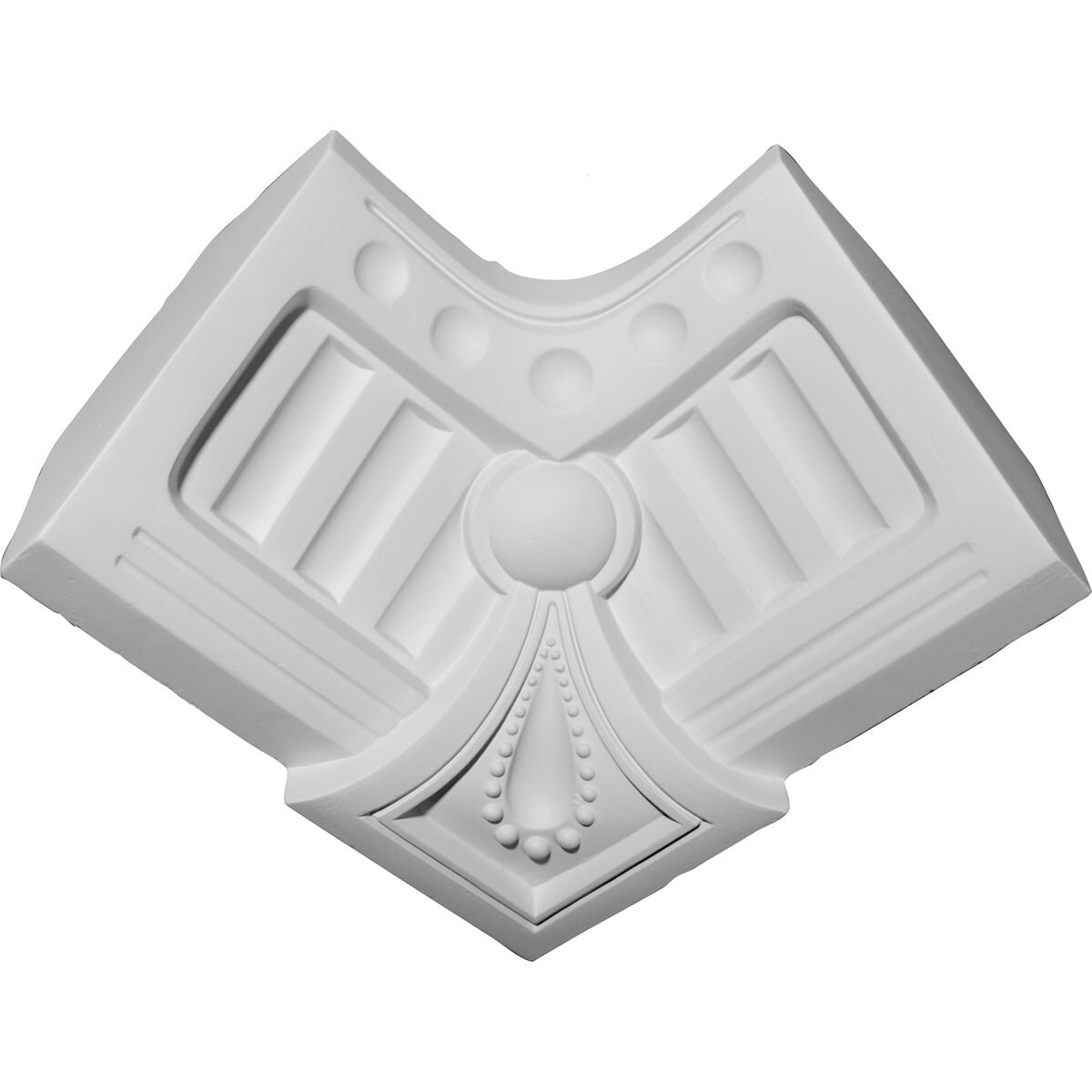 Ekena Millwork MIC05X05SM Smith 5-1/8-in x 5-5/8-in Interior Primed Polyurethane Traditional 169537 Inside corner Crown Moulding Block