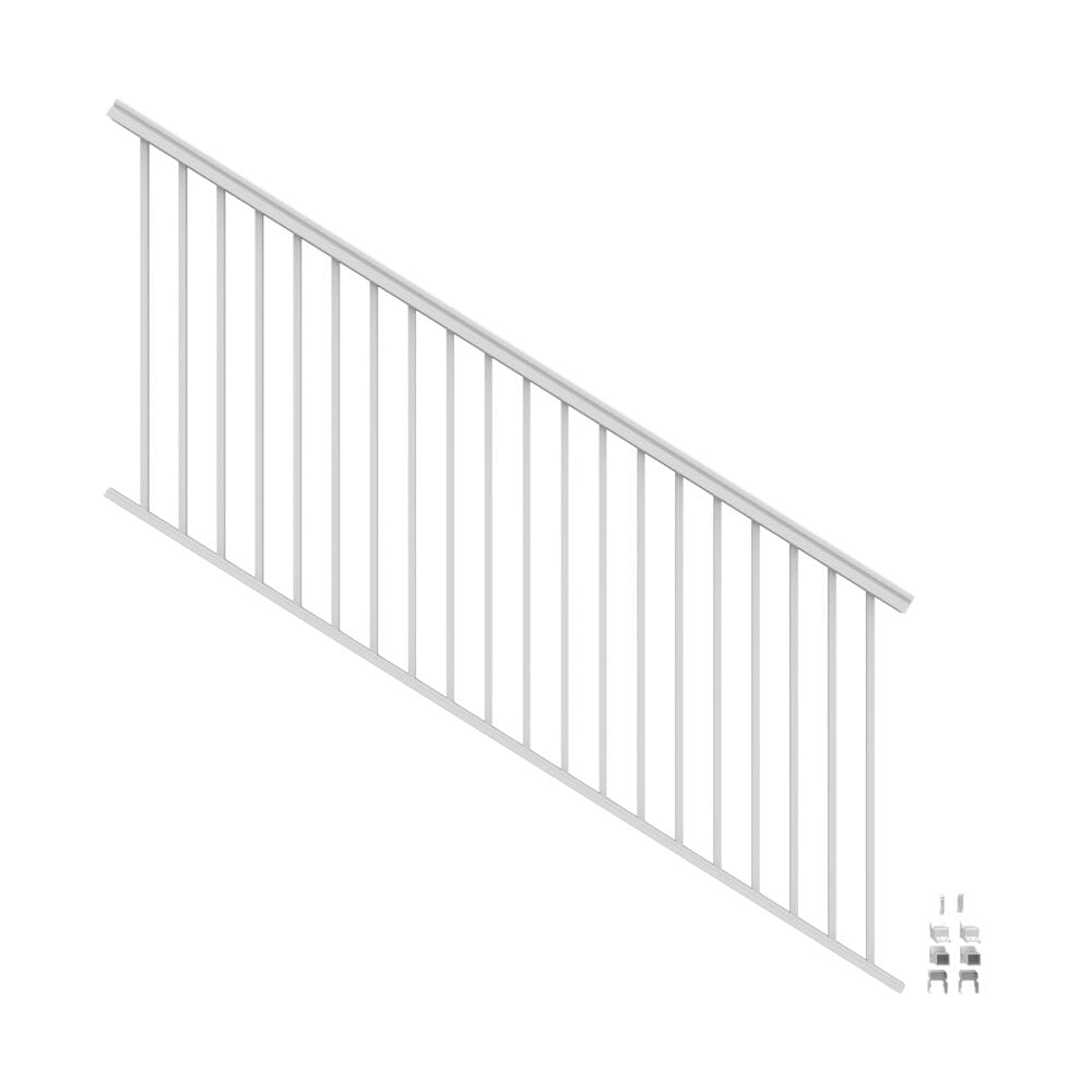 Freedom 73043045 VersaRail 8-ft x 42-in White Aluminum Deck Stair Rail Kit