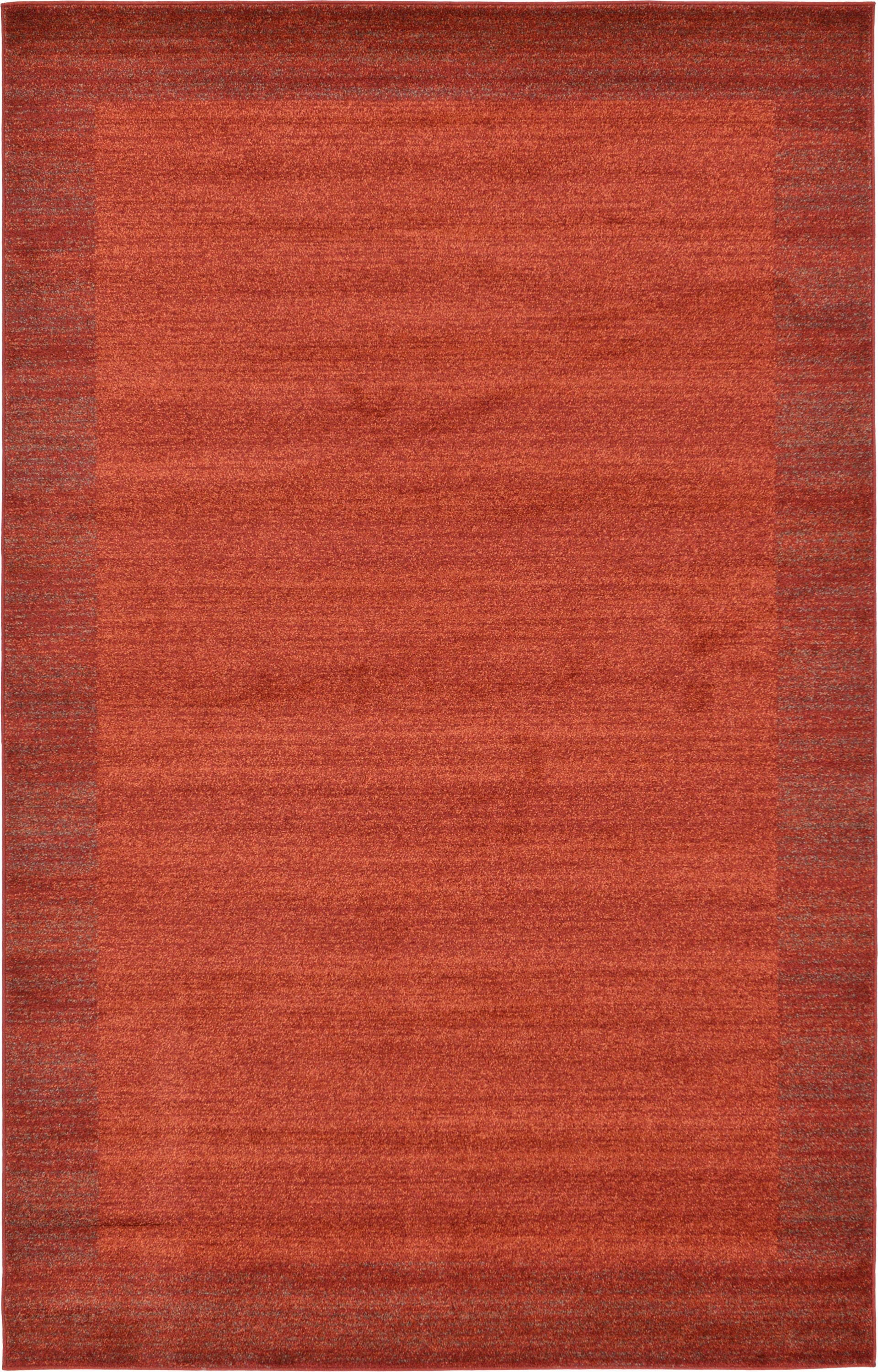 Unique Loom 3132223 Abigail Del Mar 5 x 8 (ft) Loomed Polypropylene Terracotta/Red Rectangular Indoor Border Area rug