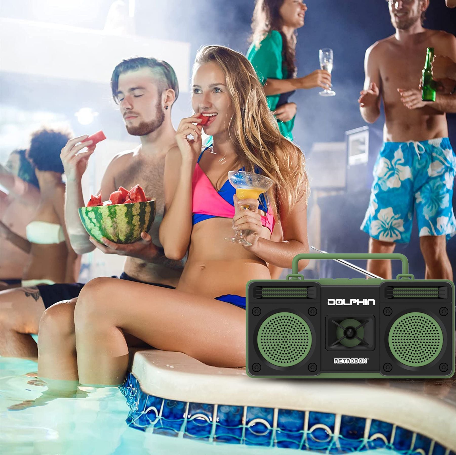 Dolphin RTX20 Retrobox Portable Bluetooth Radio Yellow – Electro Vision Inc