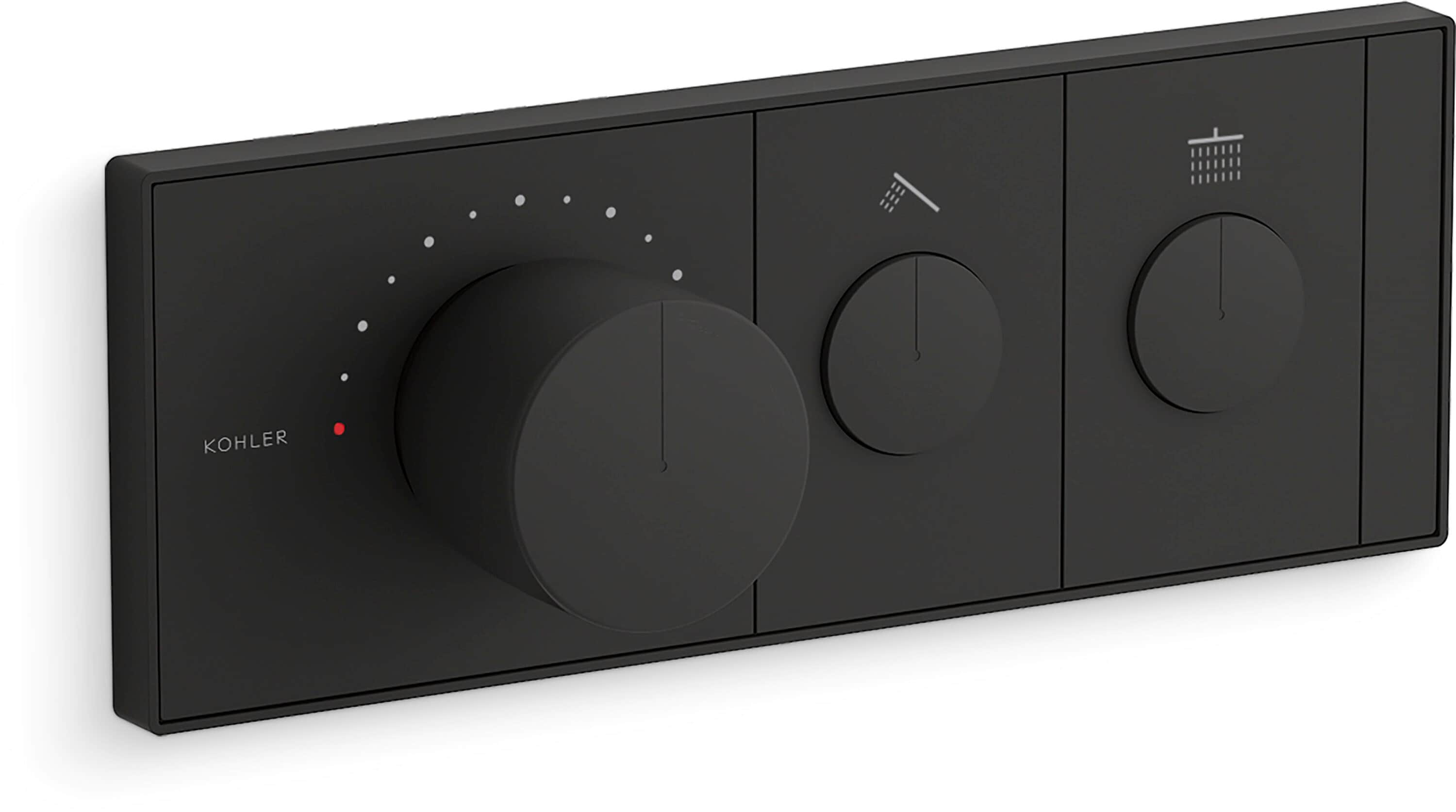 KOHLER 26346-9-BL Anthem Matte Black 10.75-Inches Universal Bathtub/Shower Thermostatic trim