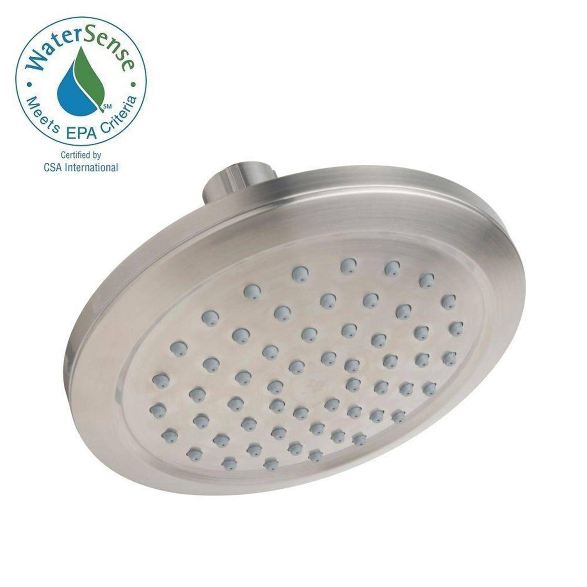 Symmons 72SH-STN-RP Bramwell 1 -Spray Satin Nickel 5.9-in Round Fixed Shower Head 1.75 GPM