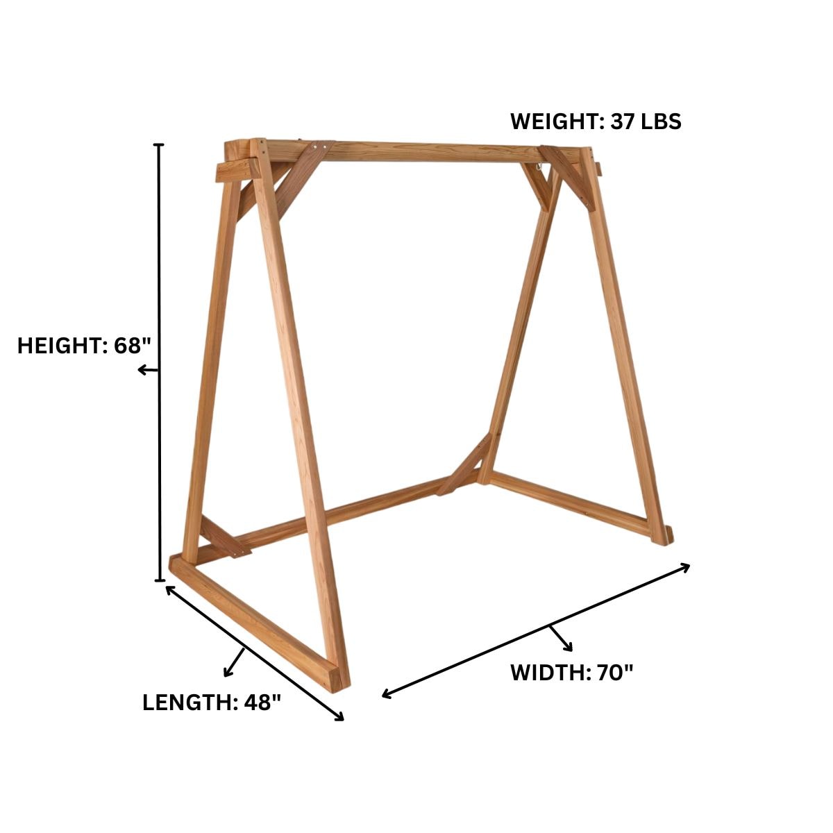 Western Red Cedar 6-ft A-Frame Swing Set
