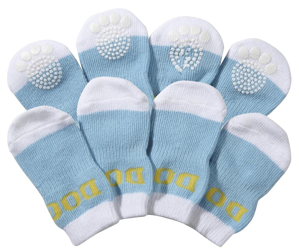 Pet Life F22BWXSSM White Dog/Cat Pet Socks Small