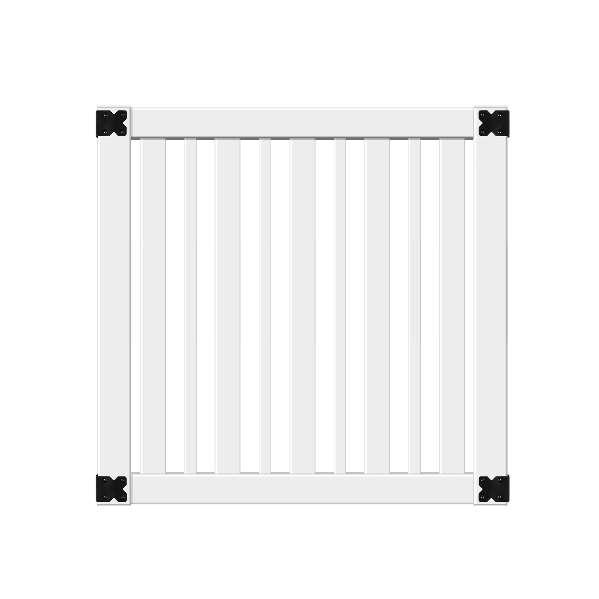 Outdoor Essentials Pro Series 4-ft H x 4-ft W White Vinyl Flat-top Fence Gate Kit (Unassembled)
