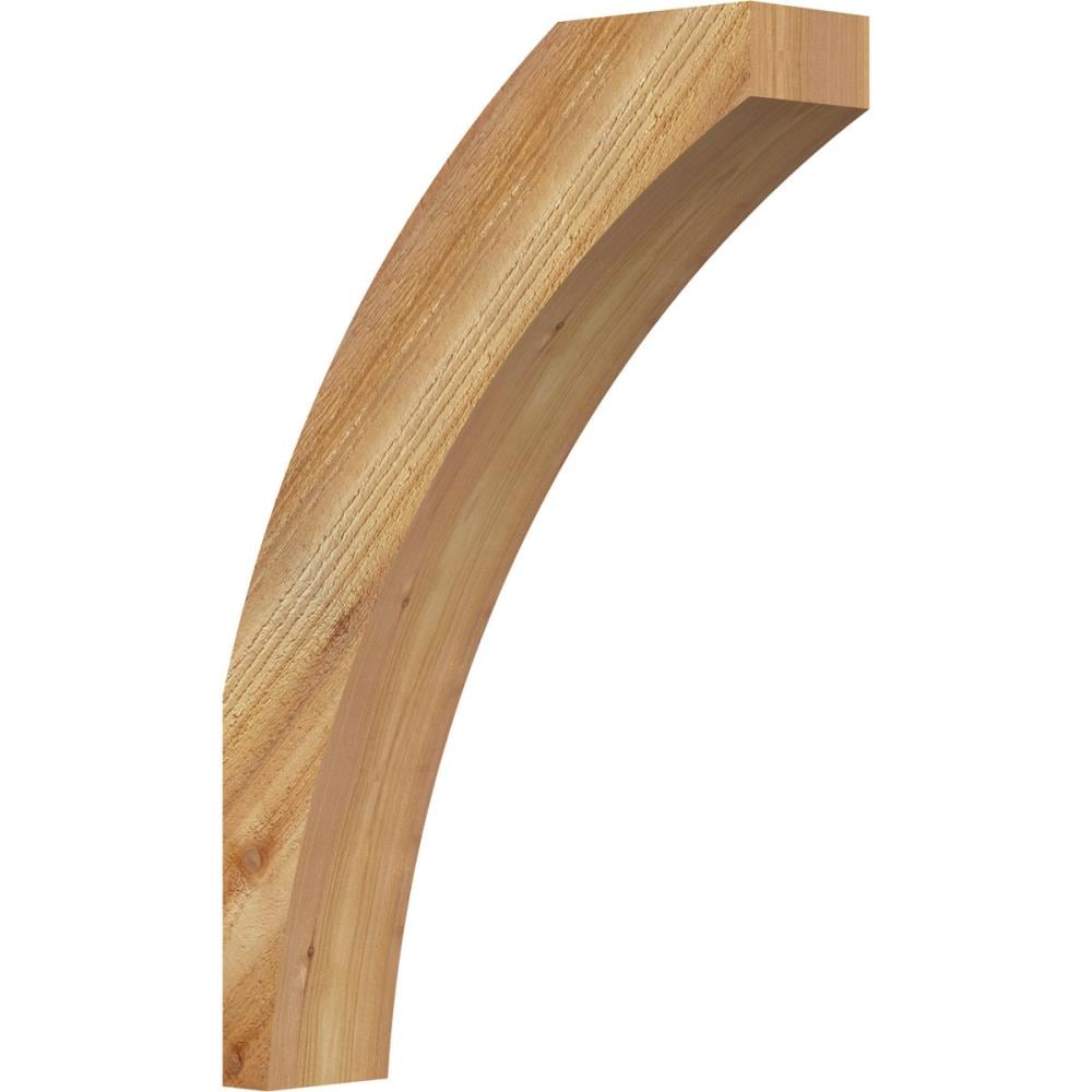 Ekena Millwork BRC04X16X24THR00RWR 4-in x 16-in x 24-in Western Red Cedar Unfinished Wood Thorton Rough Sawn Knee Brace