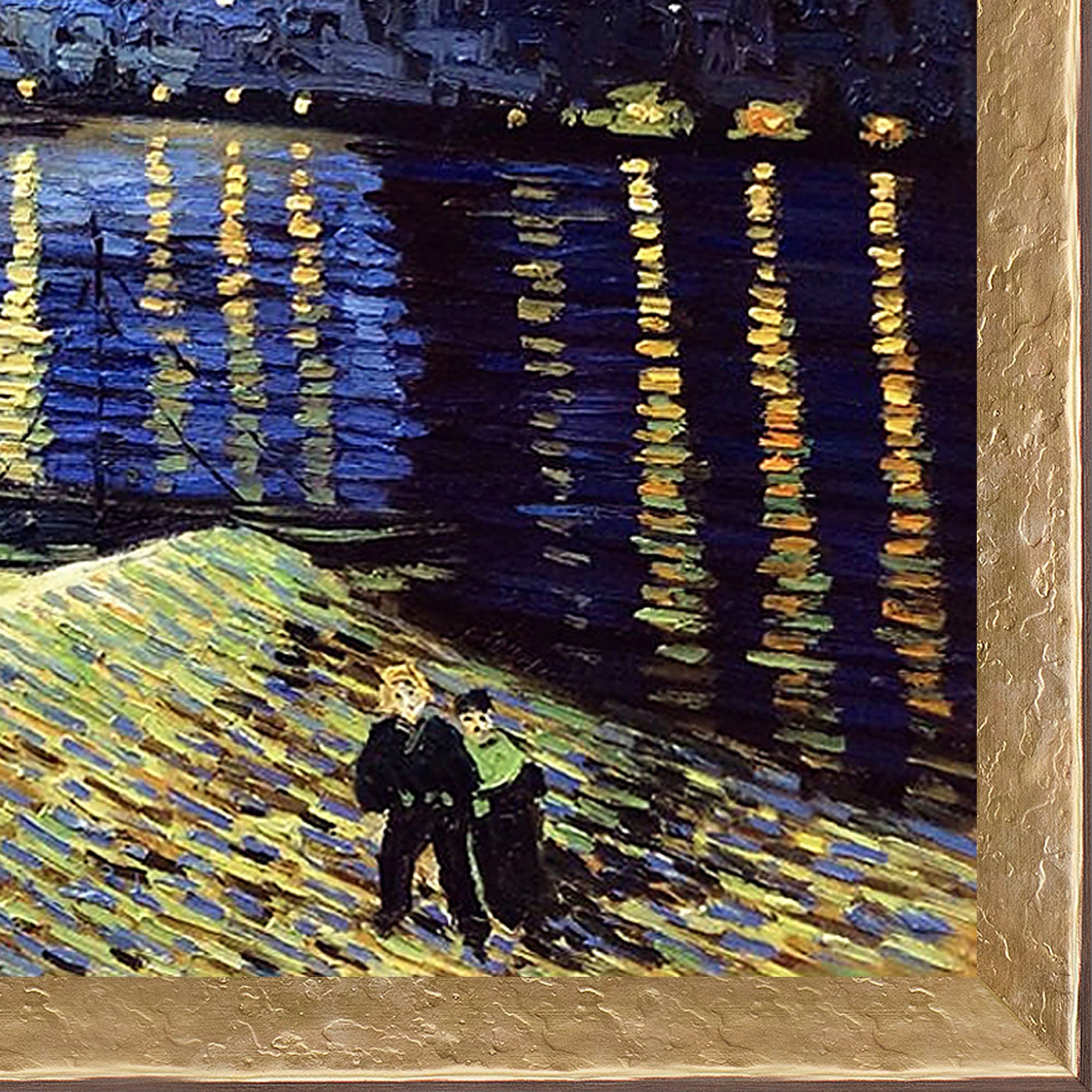 La Pastiche Starry Night Over The Rhone Vincent Van Gogh Framed 34-in H ...