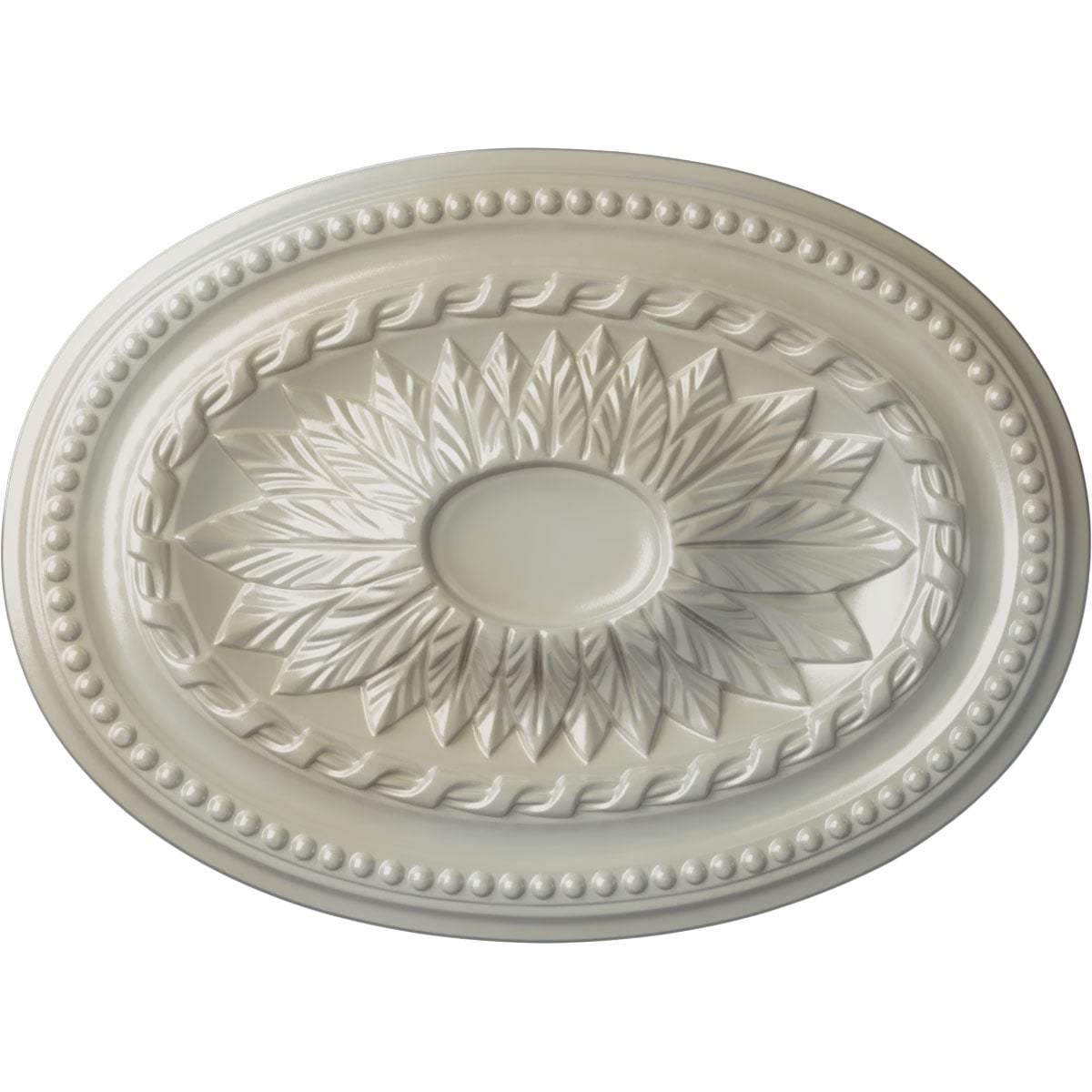 Ekena Millwork CM18SAFBS Saverne 13.5-in W x 18.5-in L Painted Flash Blue Polyurethane Whole Ceiling Medallion