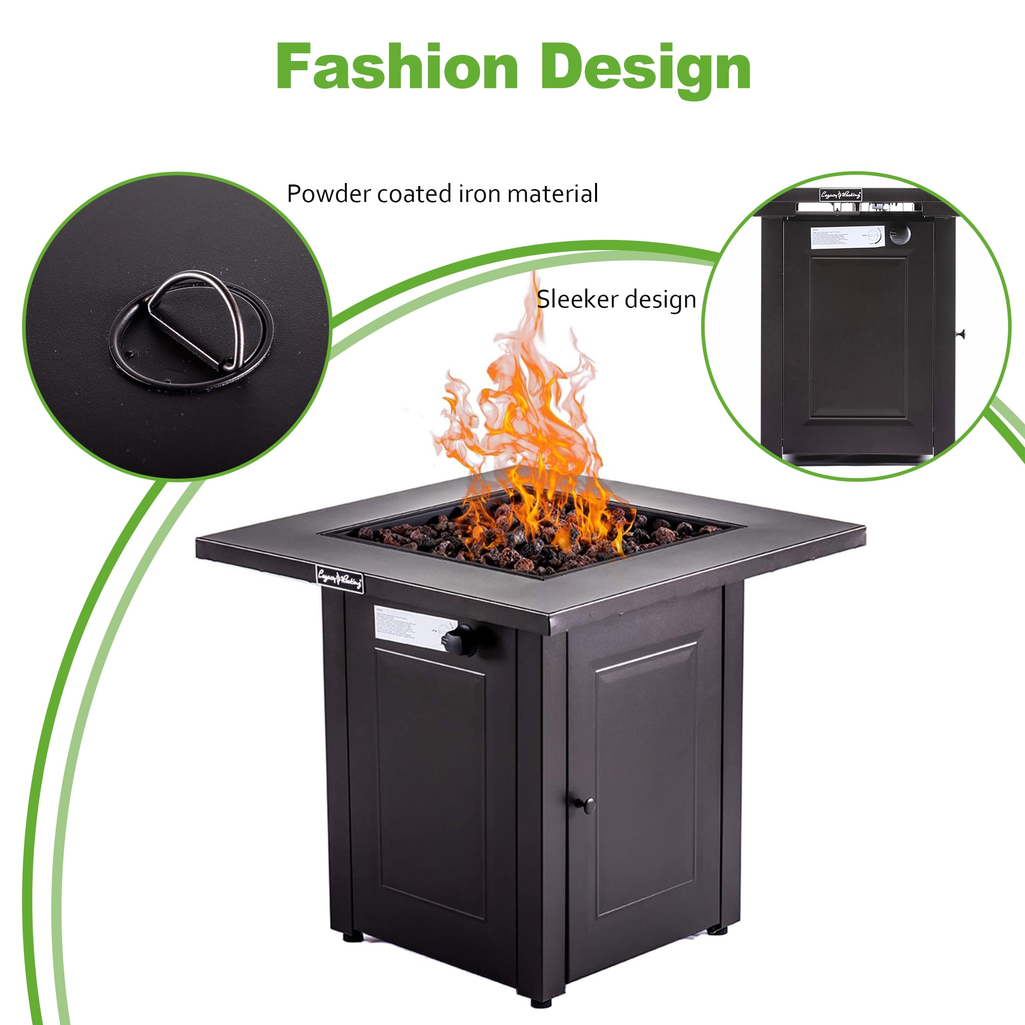 Legacy Heating CDF-WMGB28 Outdoor-Gas-Firepits - View #4