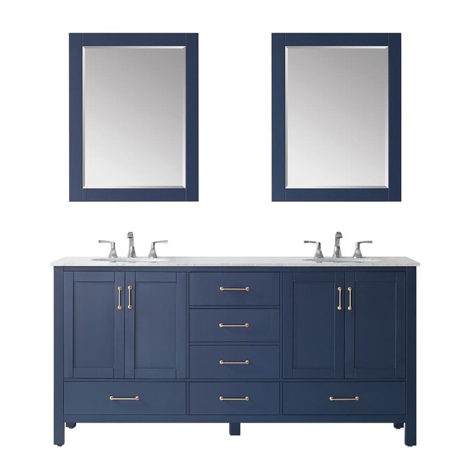 Vinnova Gela 72 In Royalblue Undermount, What Size Mirrors For 72 Inch Double Vanity