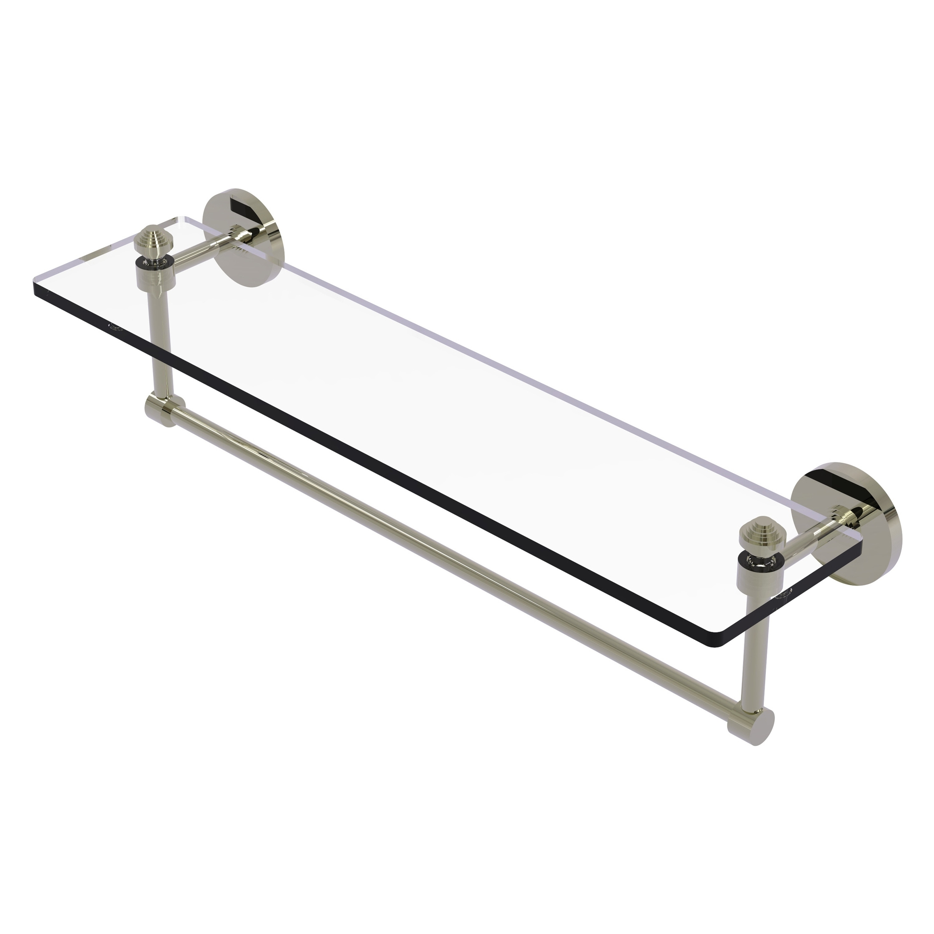 Allied Brass SB-1TB/22-PNI Southbeach Polished Nickel Wall mount Bathroom Shelf ( 22-in x 5-in x 5-in )